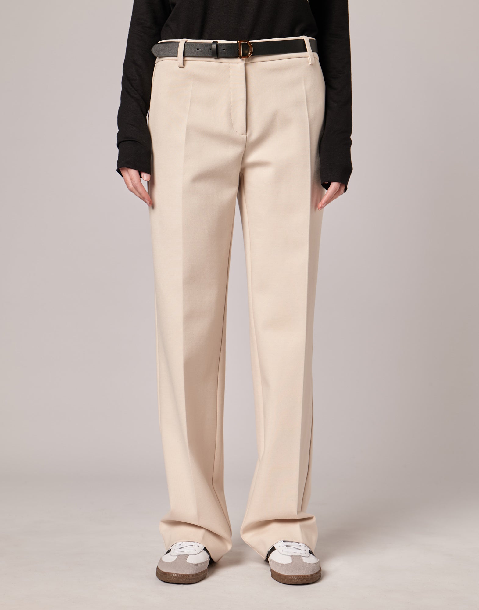 Pantaloni a Uomo in Punto Milano Stucco