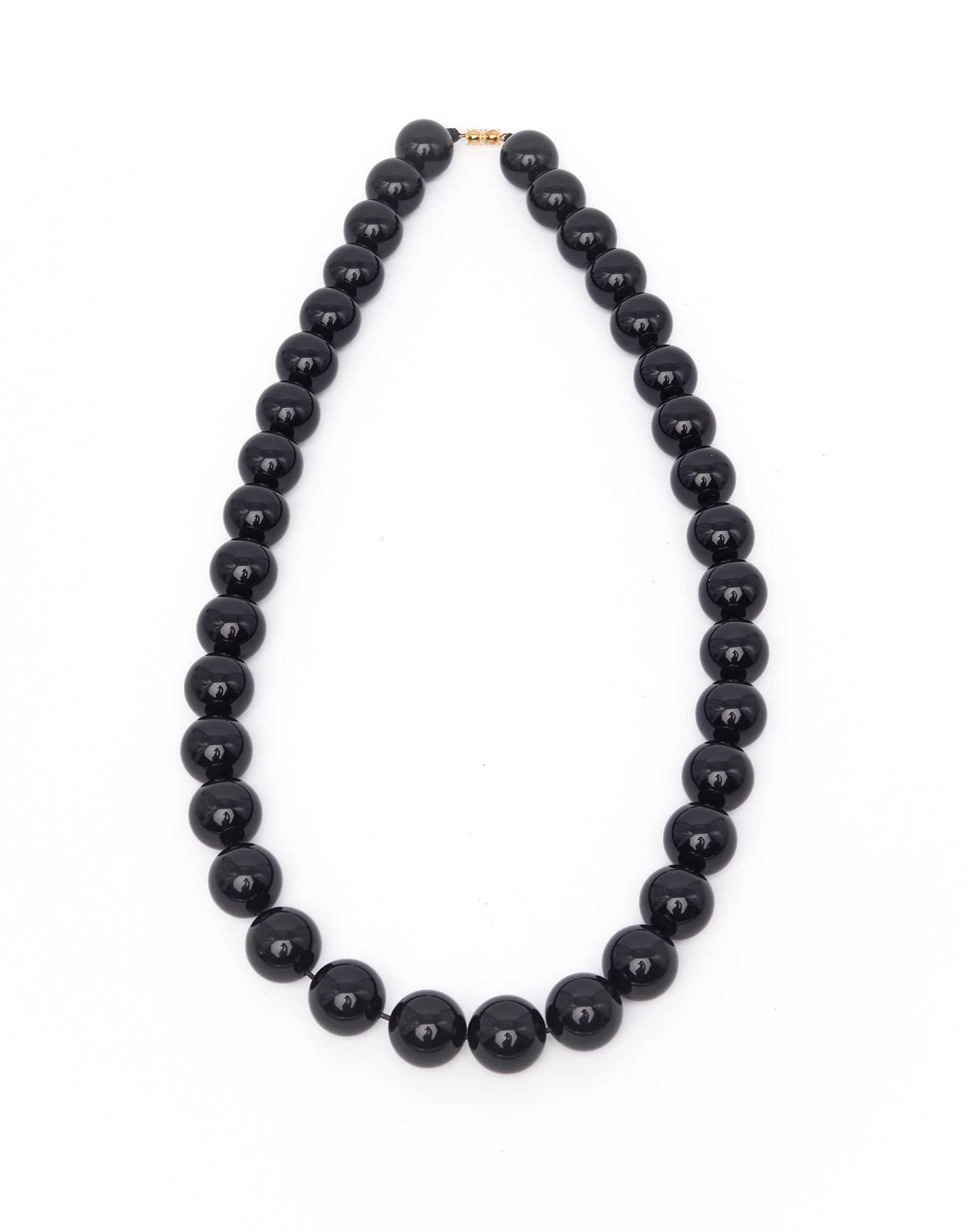 Collana con Maxi Perle in Resina Nera