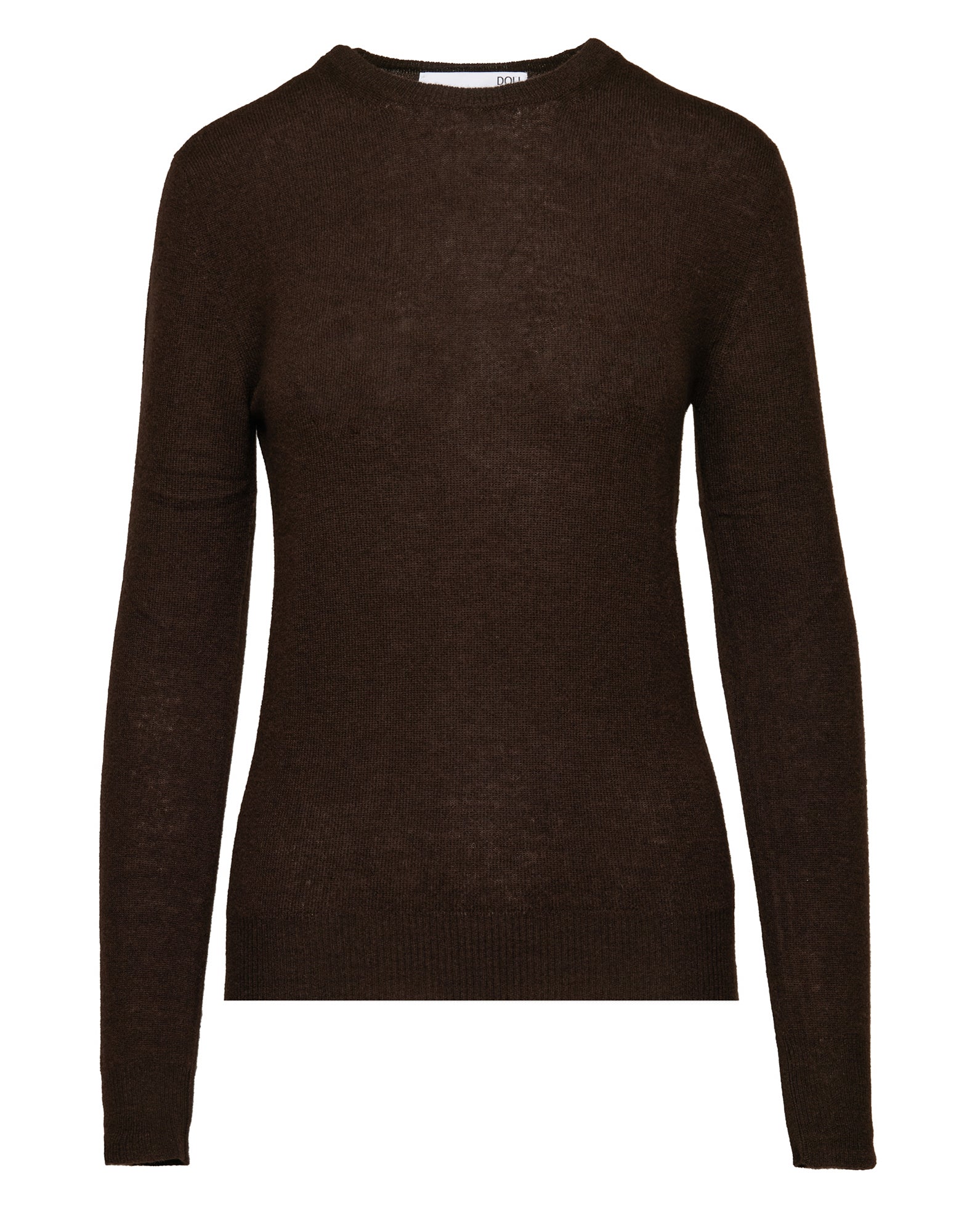 Maglione Slim in Lana Extrafine/Cashmere Cioccolato