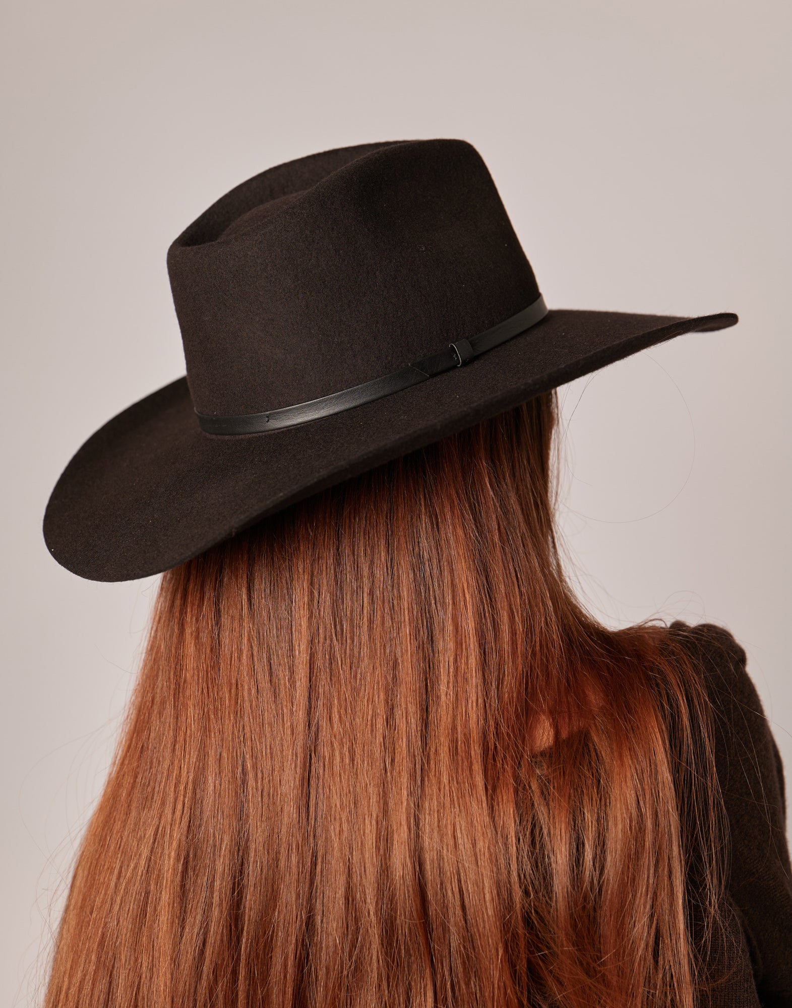 Cappello a Tesa Larga in Feltro Ciocco