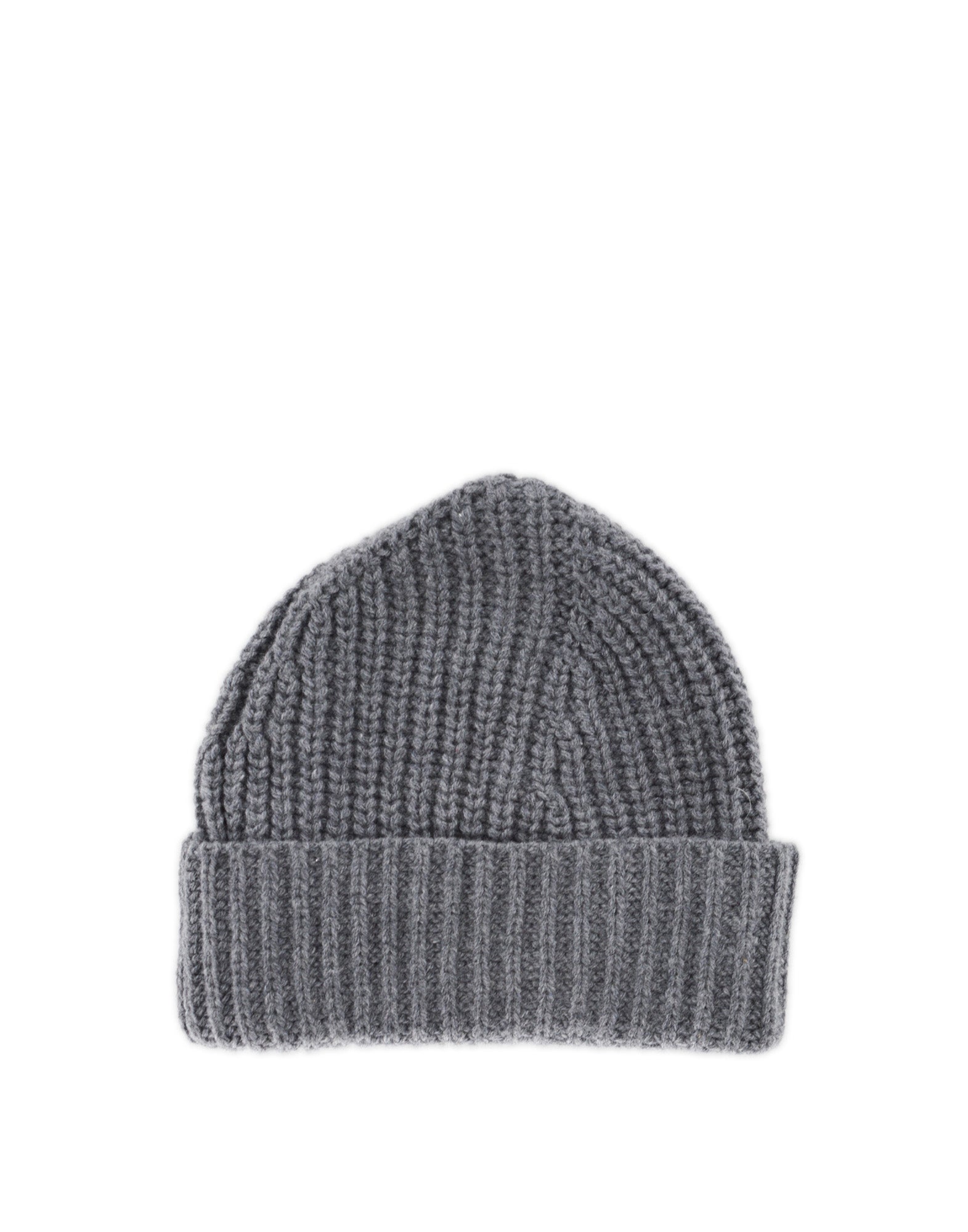 Berretto Over in Lana Cashmere Grigio Melange