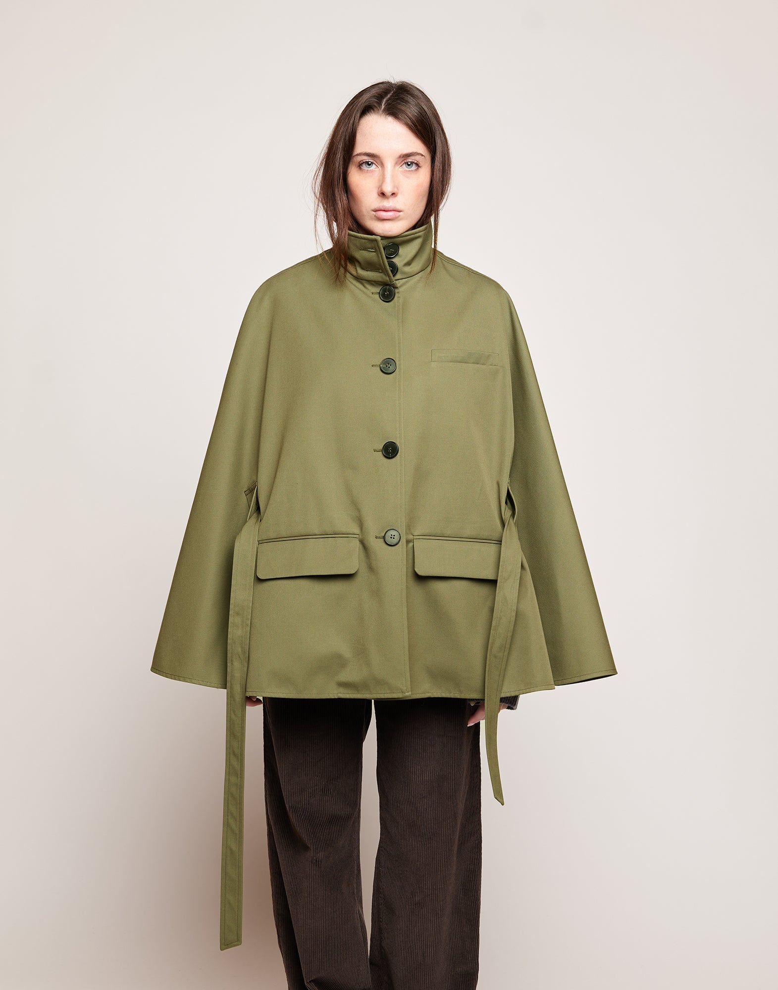 Cappa a Ruota in Tecno Coat Water Repellent Militare