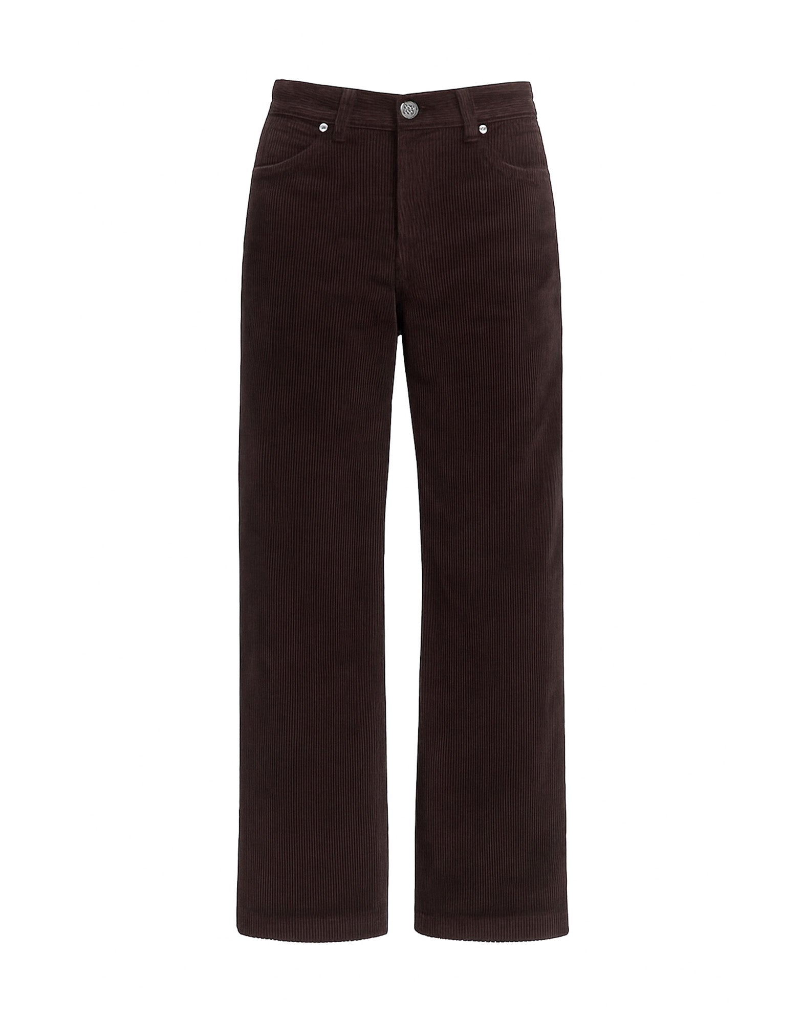 Pantaloni a Palazzo in Velluto 500 Righe Ciocco