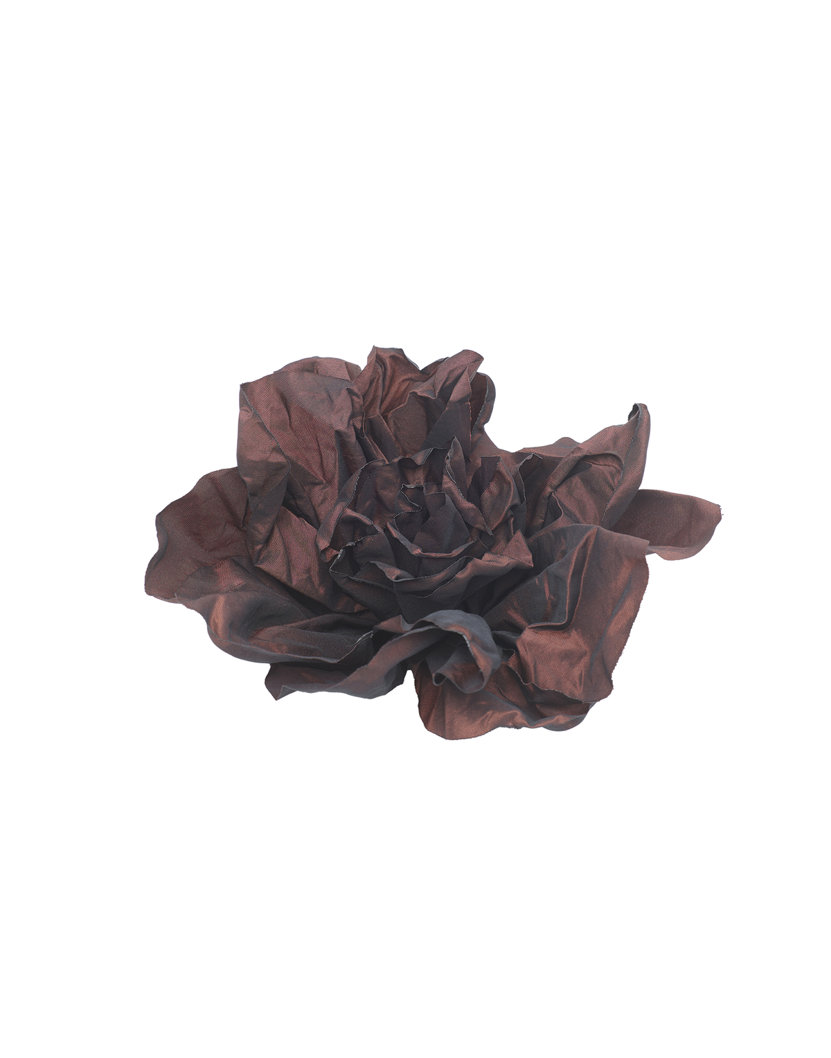 Spilla Fiore in Taffetà Ciocco