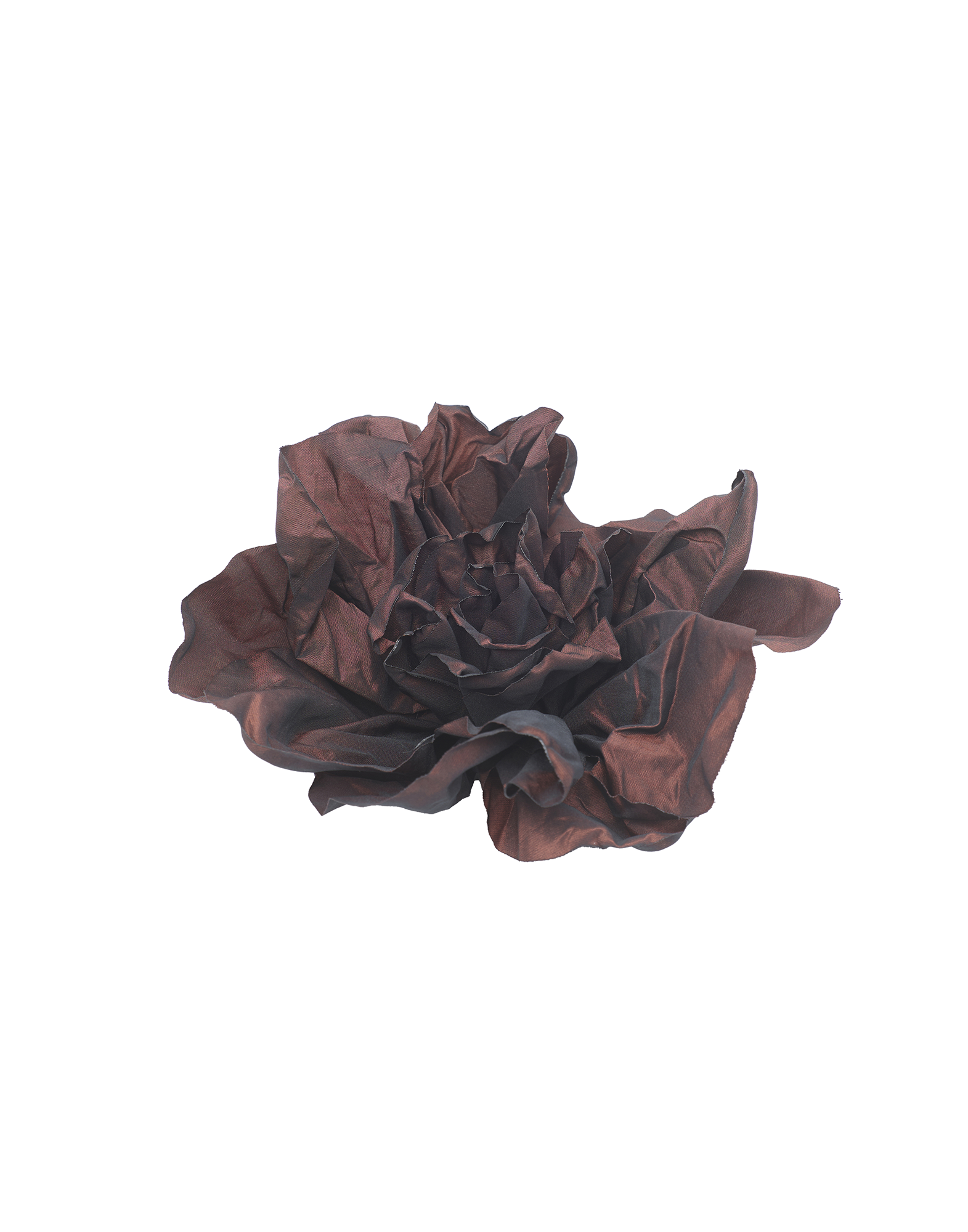 Spilla Fiore in Taffetà Ciocco