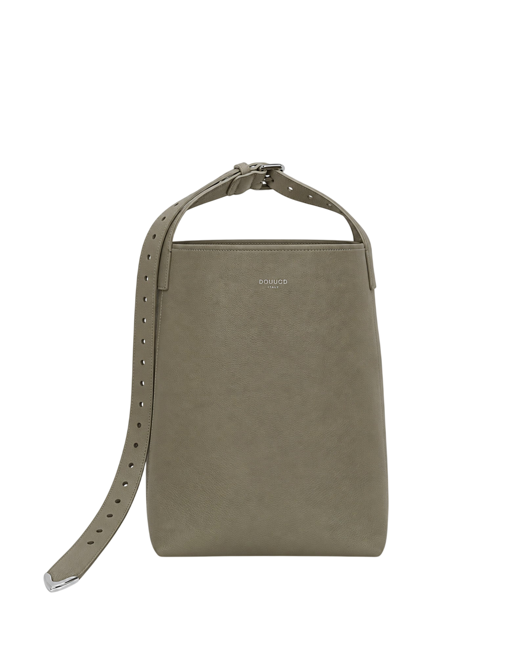 Sac seau Tilla en cuir mousse militaire