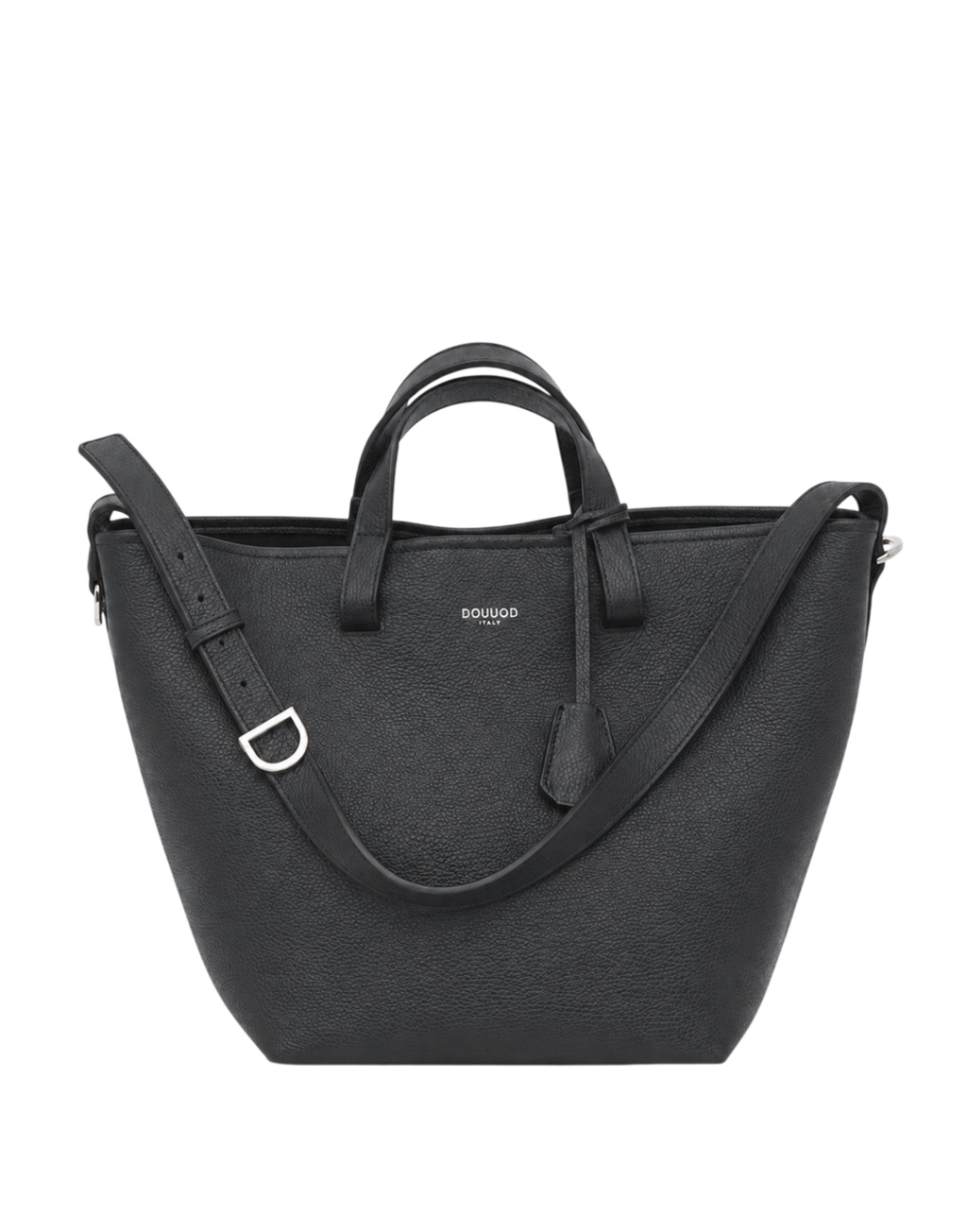 Sac cabas Giulia en cuir grainé noir