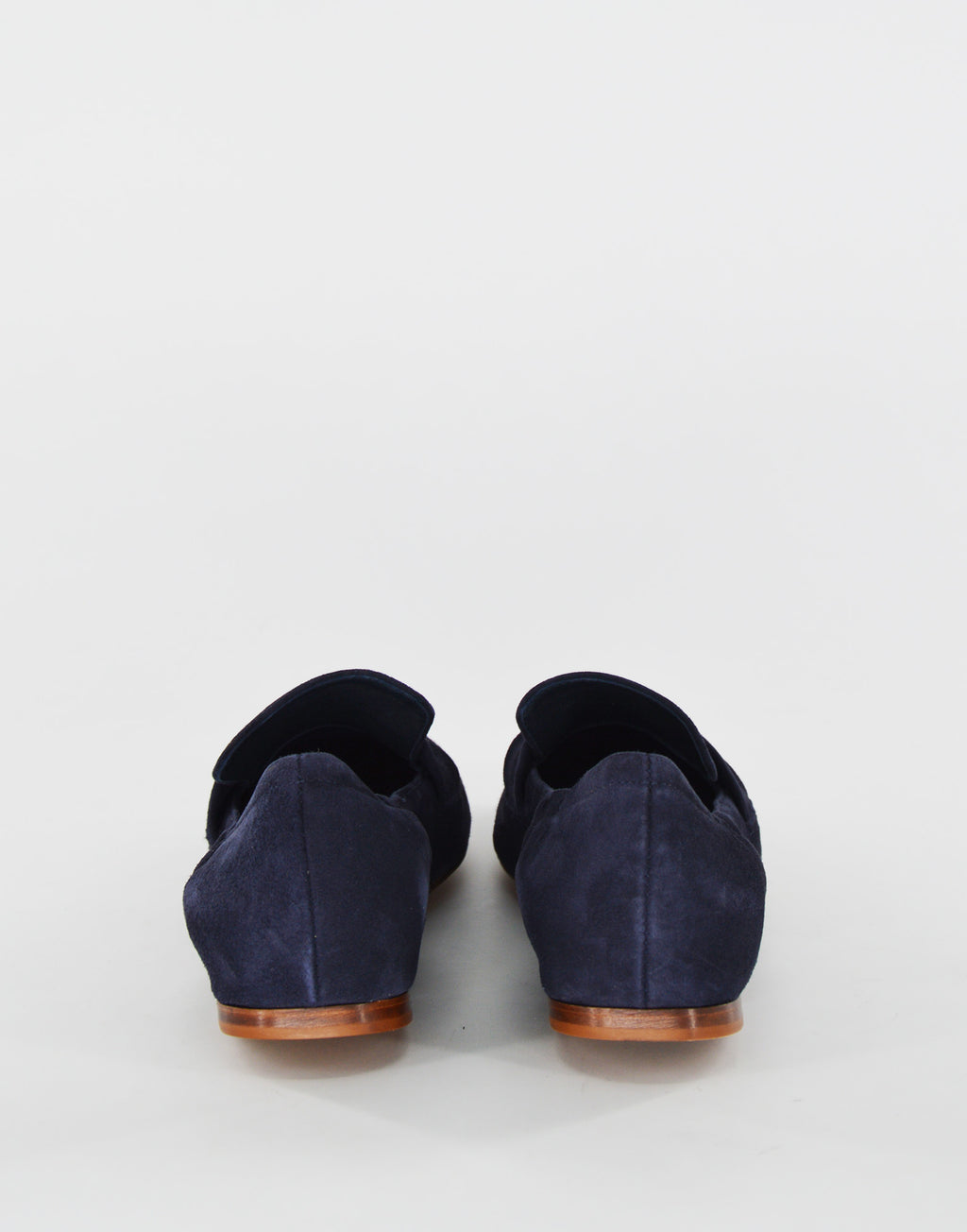 Mocassini a Punta in Camoscio Blu