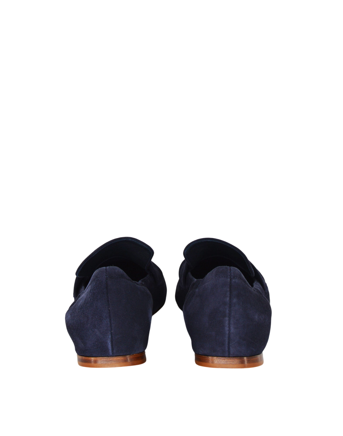 Mocassini a Punta in Camoscio Blu