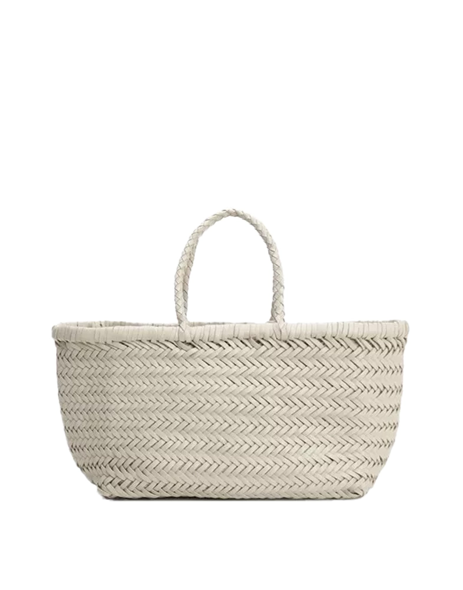 Borsa Amelia in Pelle Intrecciata Beige