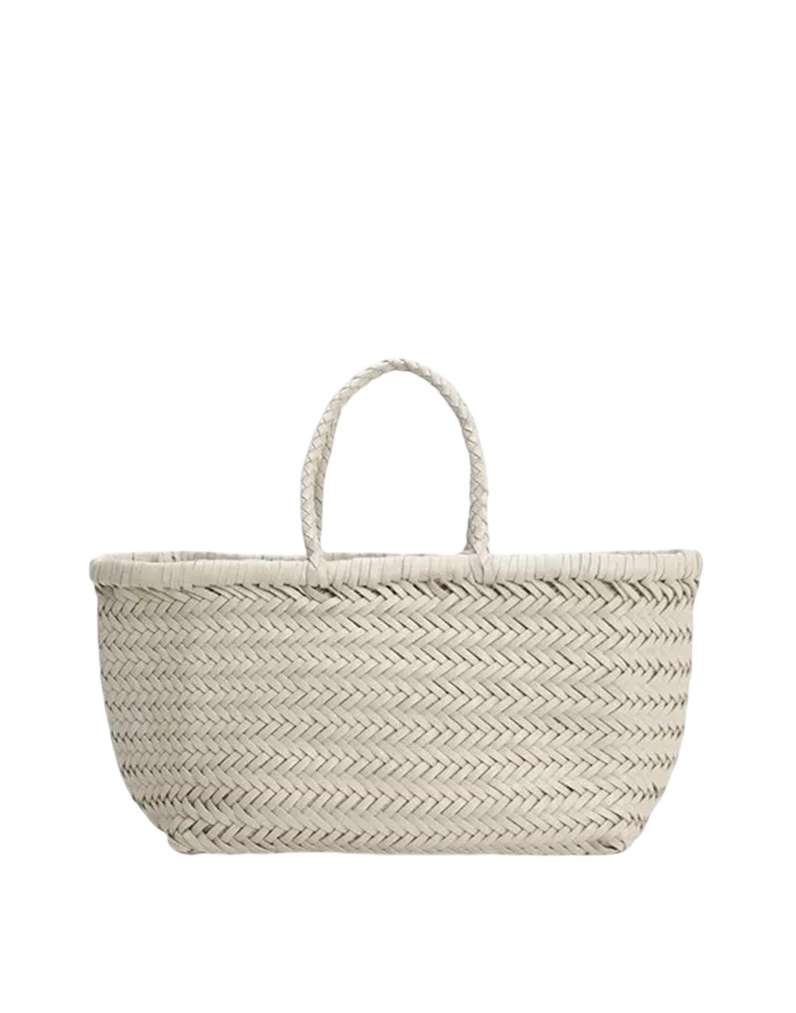 Borsa Amelia in Pelle Intrecciata Beige