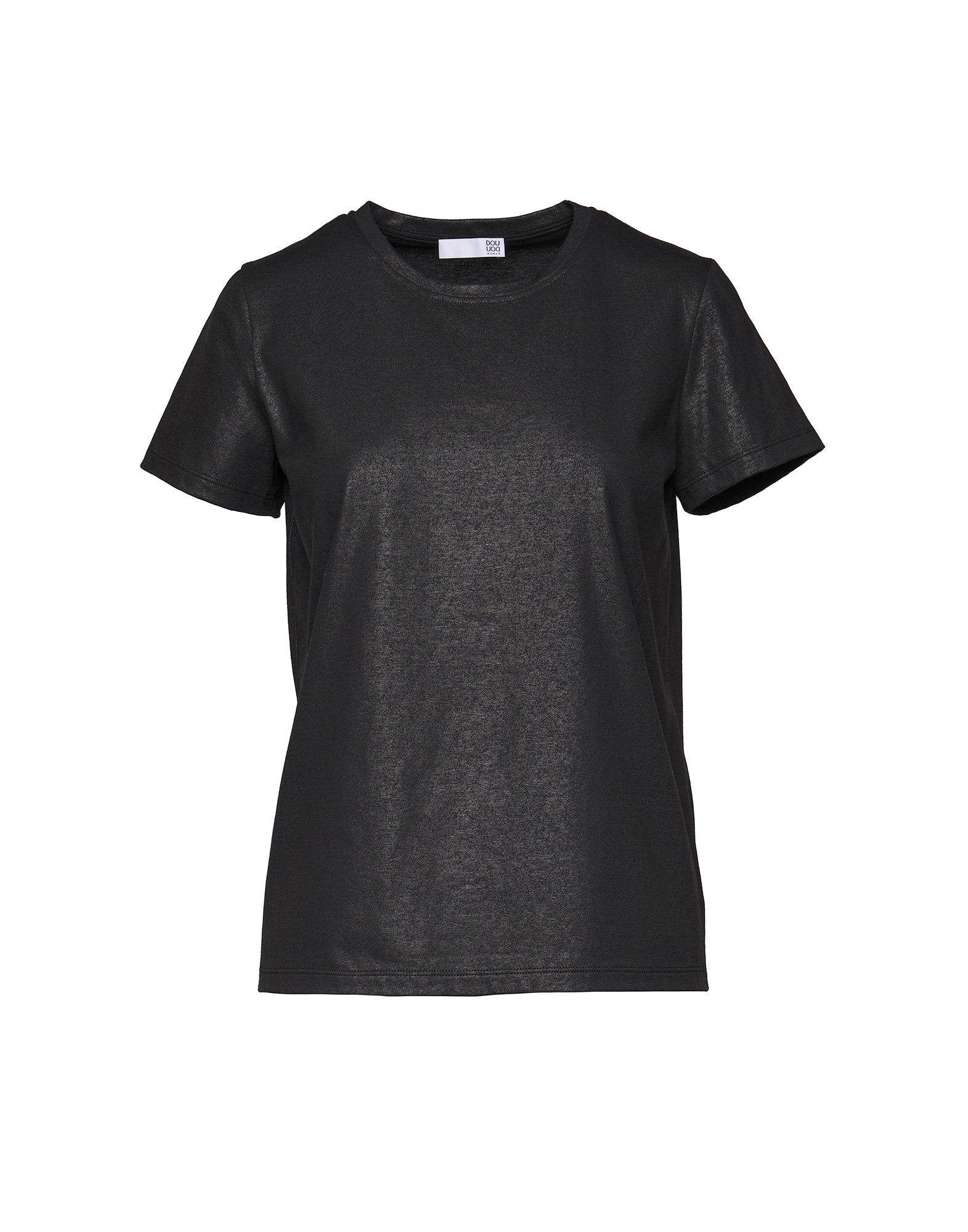 T-shirt a Manica Corta in Jersey di Cotone Spalmato Artigianalmente