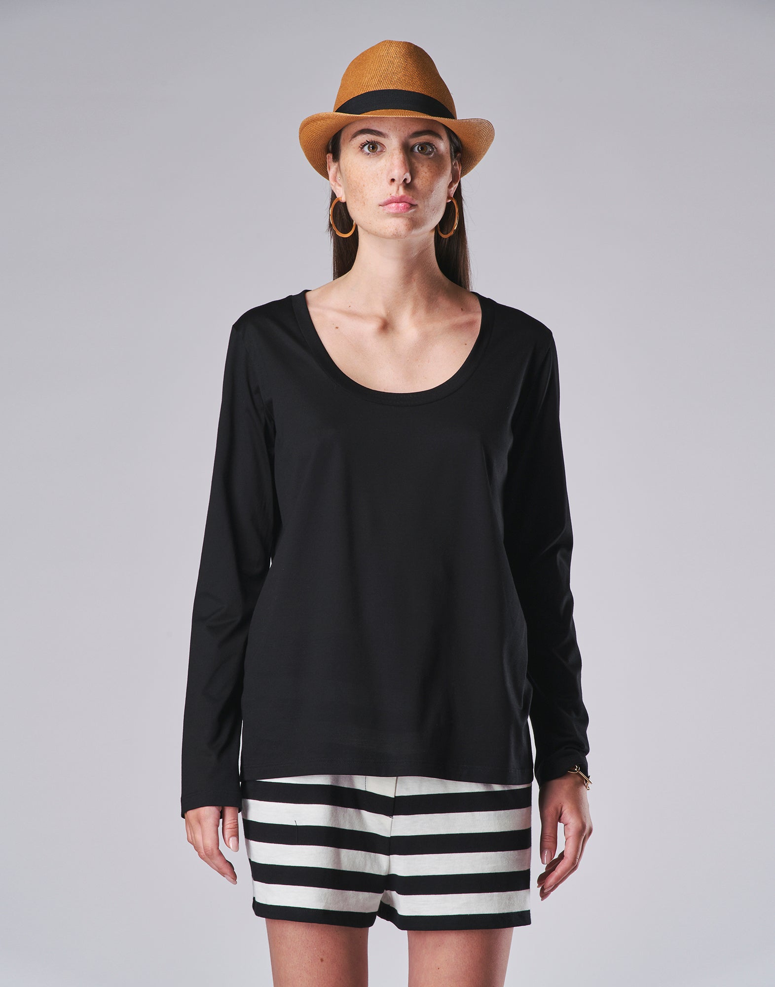 T-shirt Manica Lunga Tinta Unita