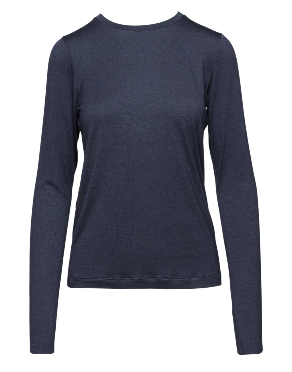 Long-Sleeved T-Shirt in Stretch Viscose Jersey Overseas