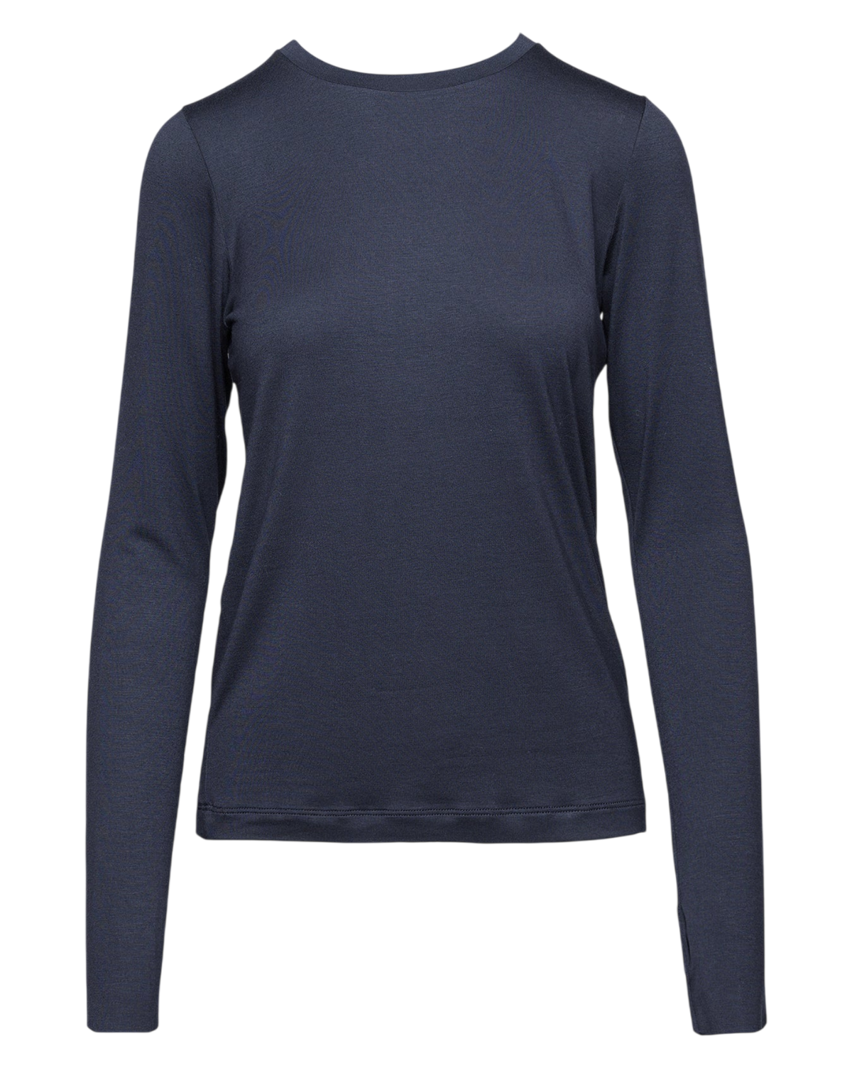 Long-Sleeved T-Shirt in Stretch Viscose Jersey Overseas