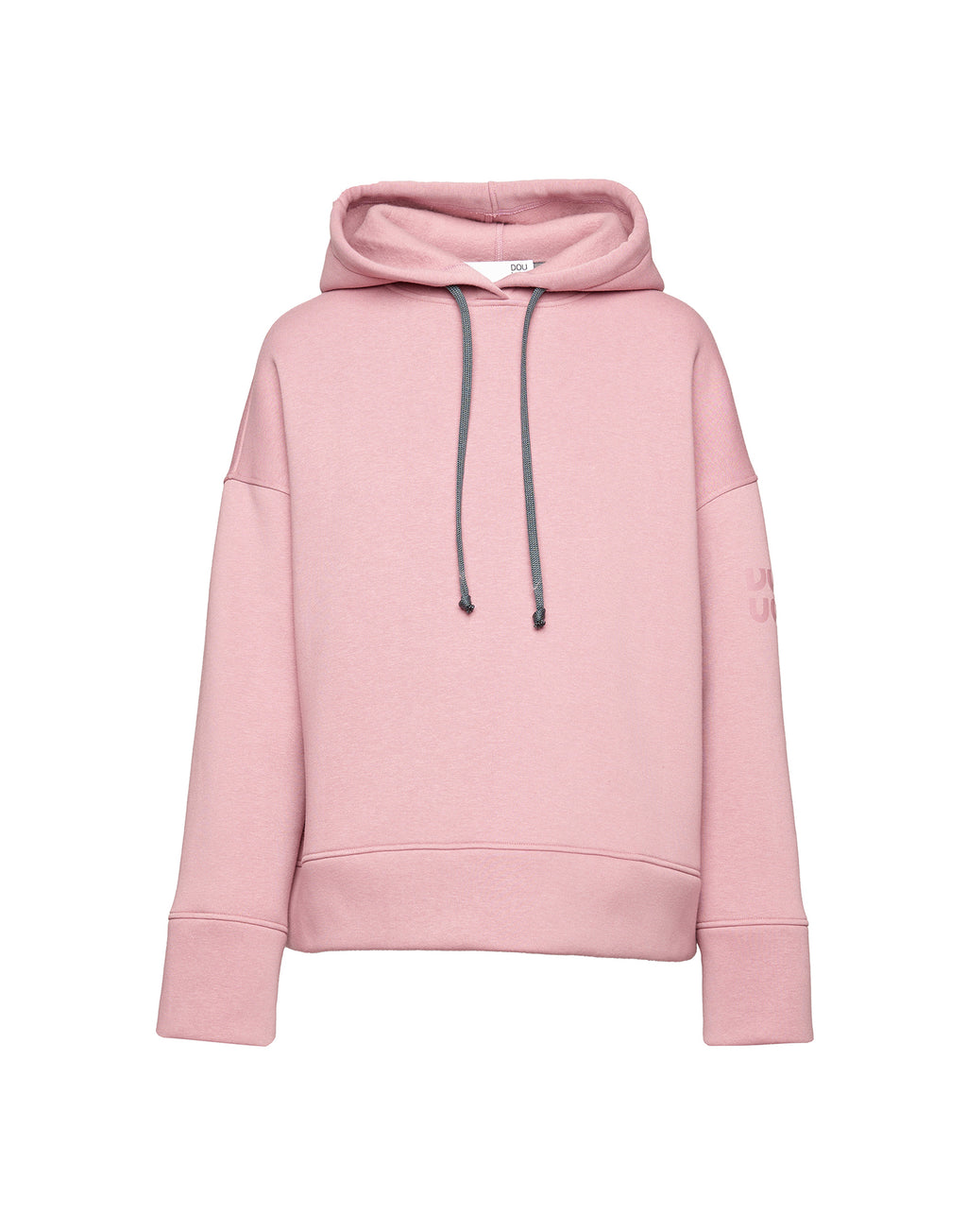 Felpa con Cappuccio in Cotone con Logo sulla Manica Peonia