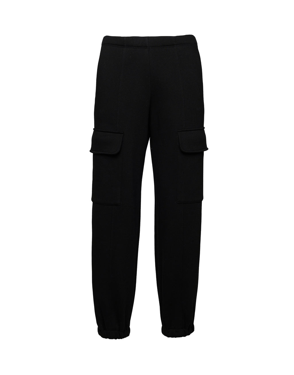 Pantaloni Cargo in Felpa Soft Neri