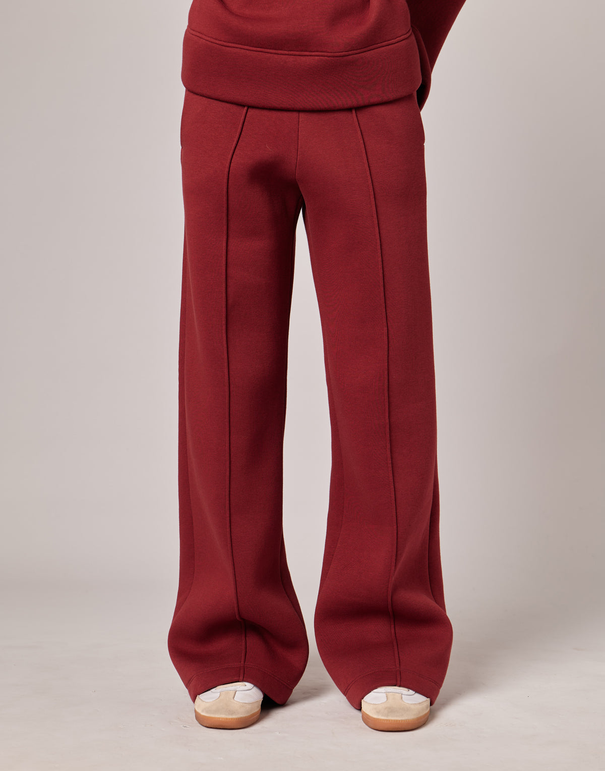 Long Soft Light Bordeaux Fleece Trousers