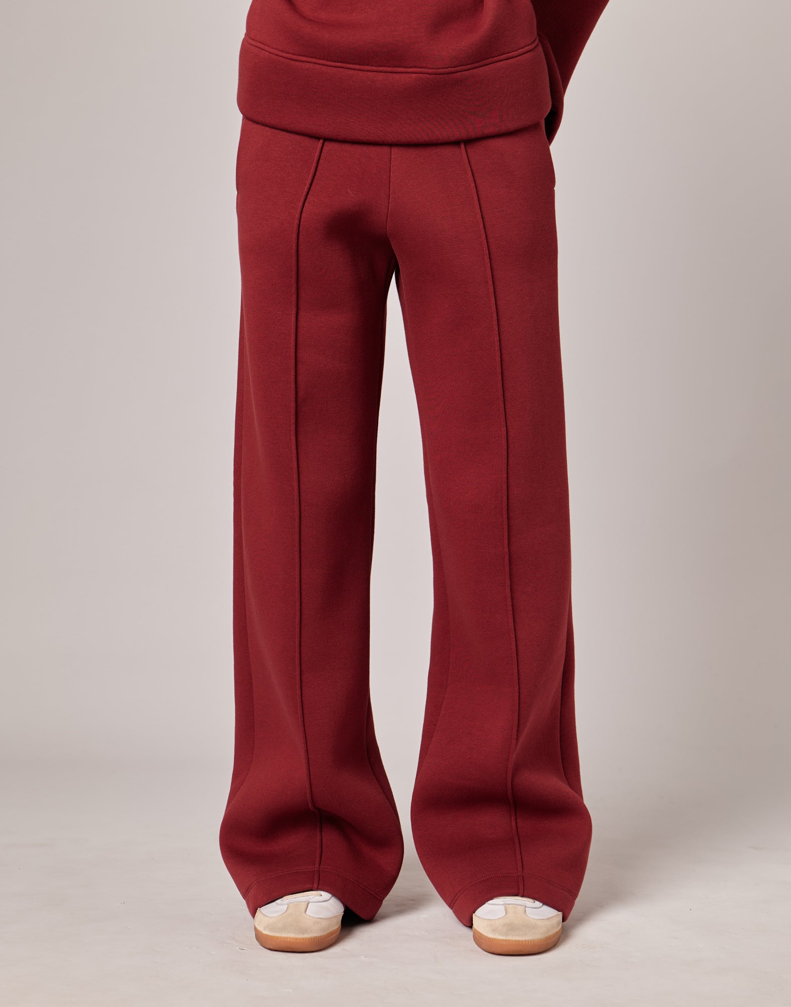 Pantaloni Lunghi in Felpa Soft Light Bordeaux