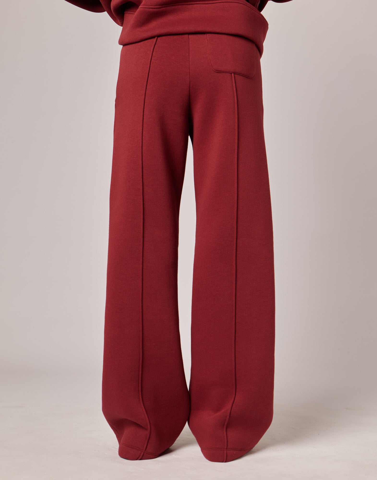 Pantaloni Lunghi in Felpa Soft Light Bordeaux