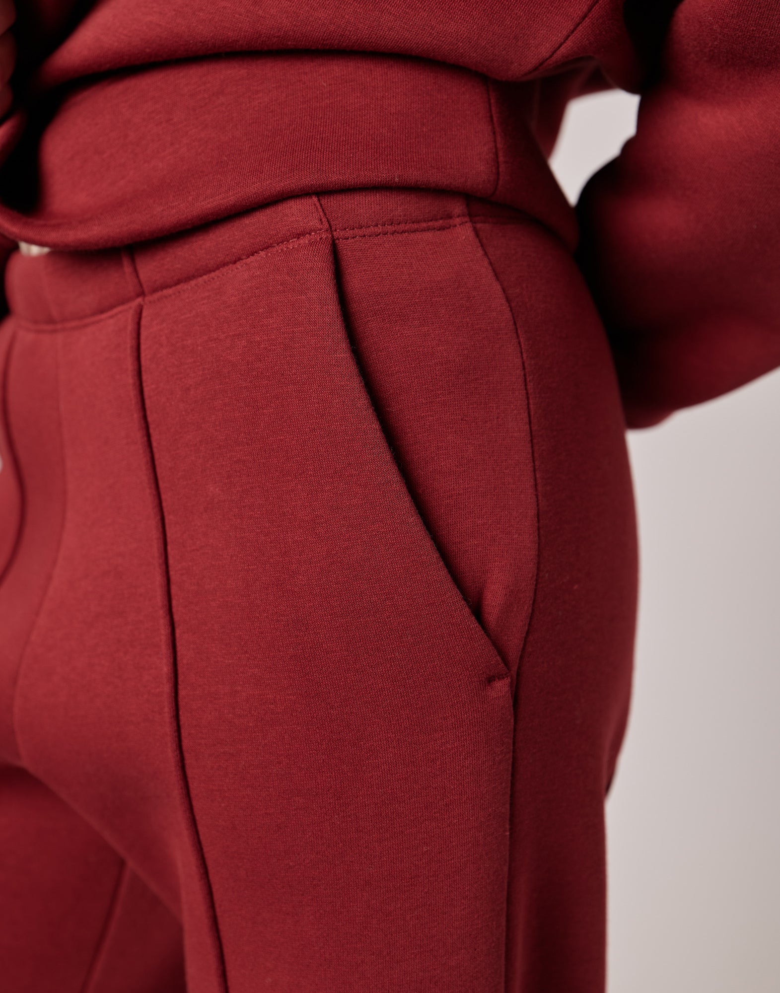 Pantaloni Lunghi in Felpa Soft Light Bordeaux