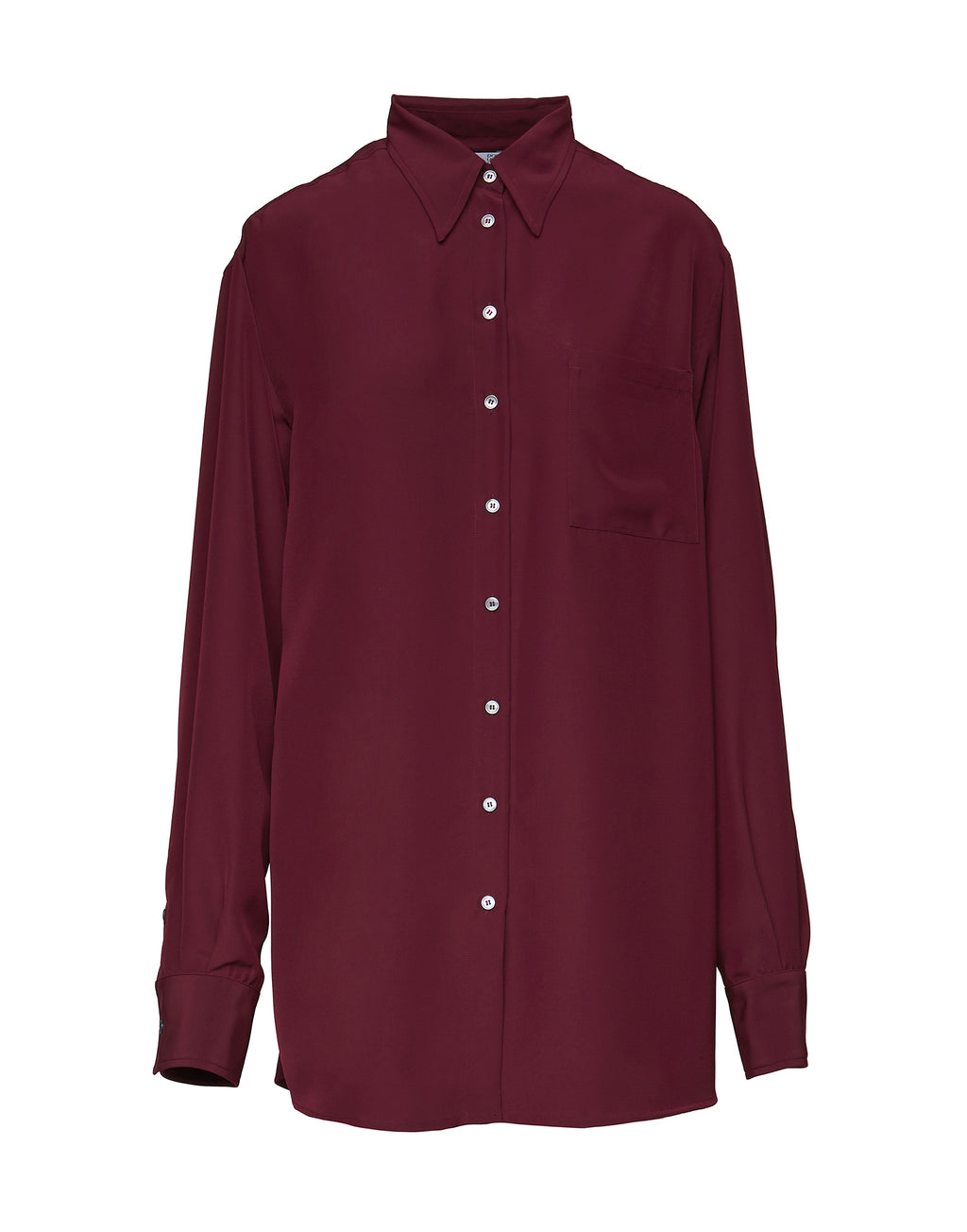 Camicia Lunga Over in Cady Bordeaux
