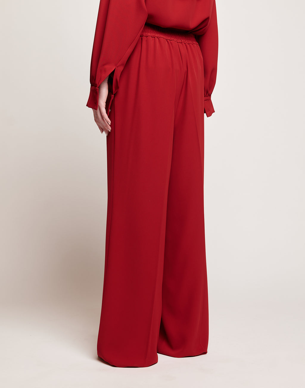 Pantaloni Ampi in Cady Fluido