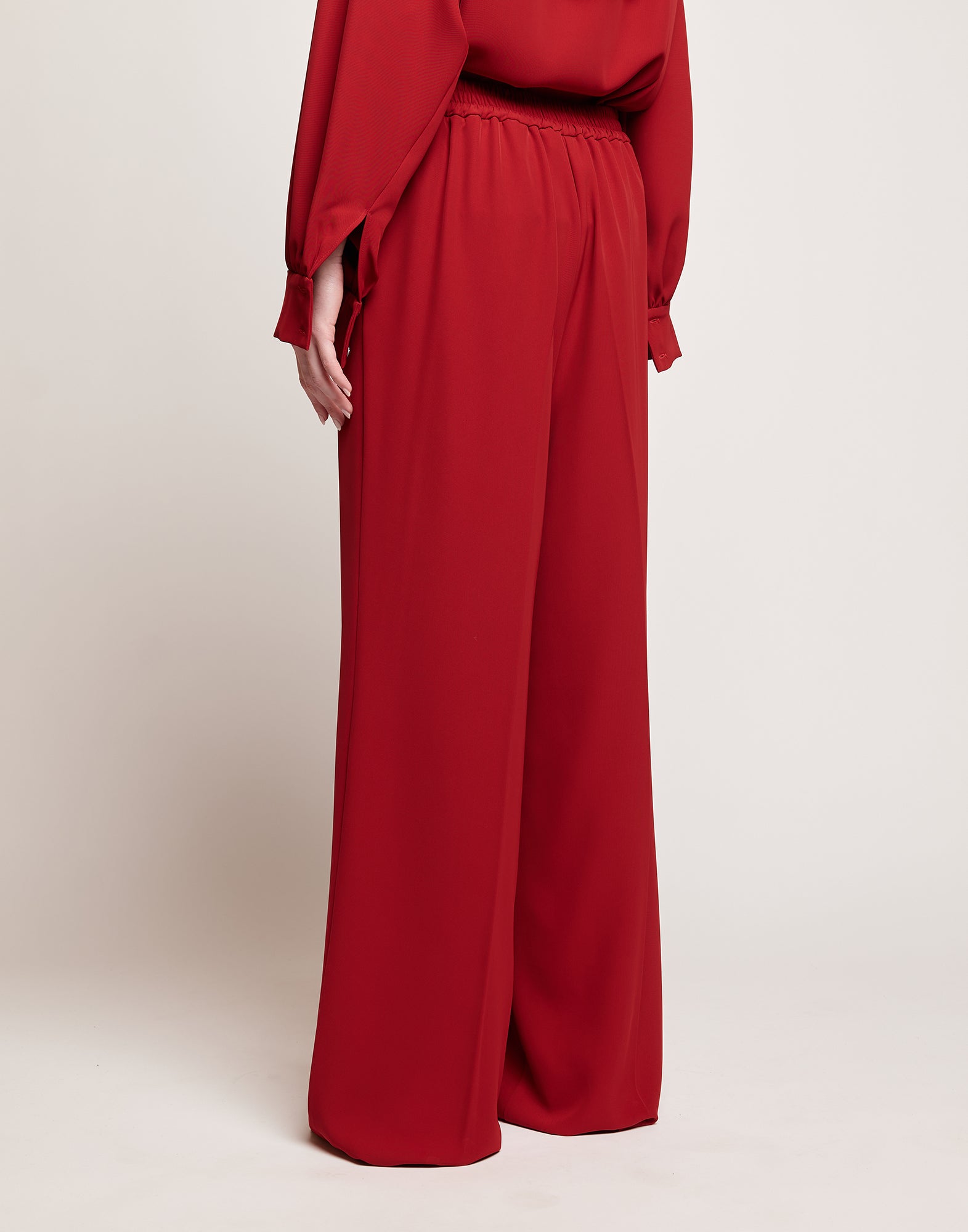 Pantaloni Ampi in Cady Fluido