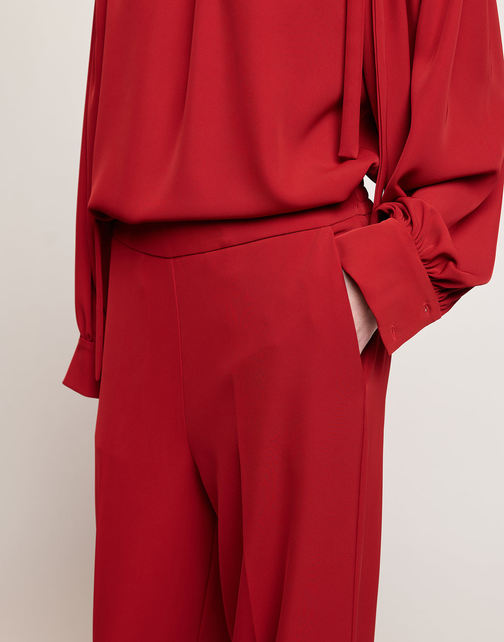 Pantaloni Ampi in Cady Fluido