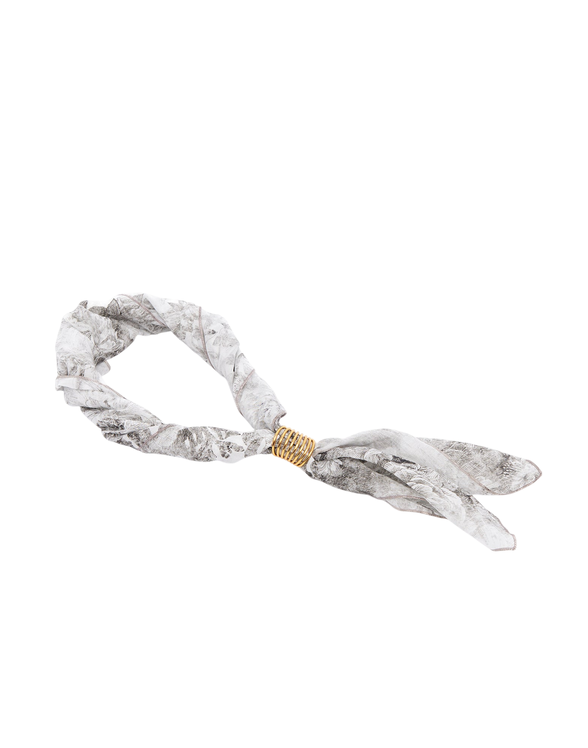 Steel Floral Muslin Scarf