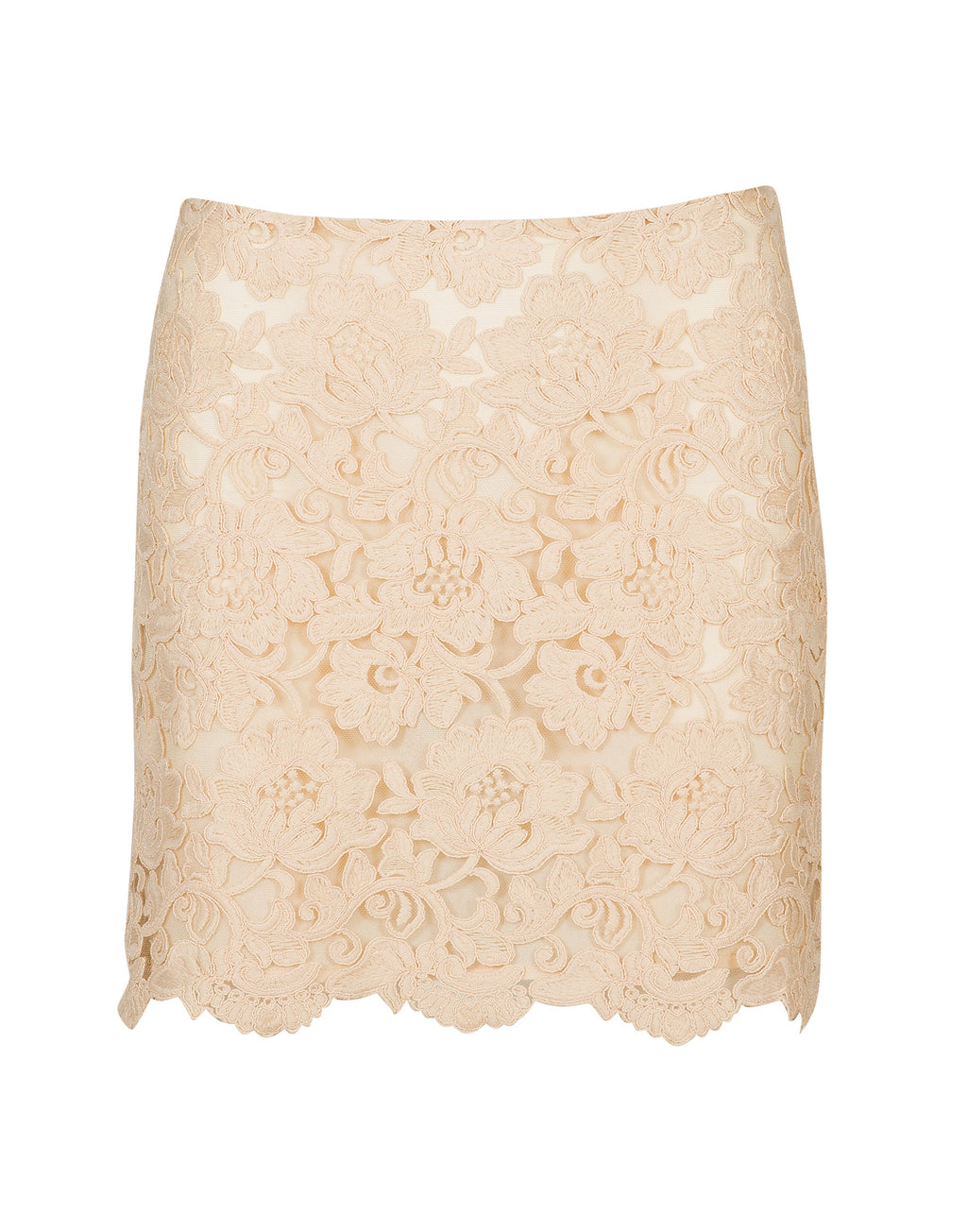 Gonna Corta in Macramè su Tulle