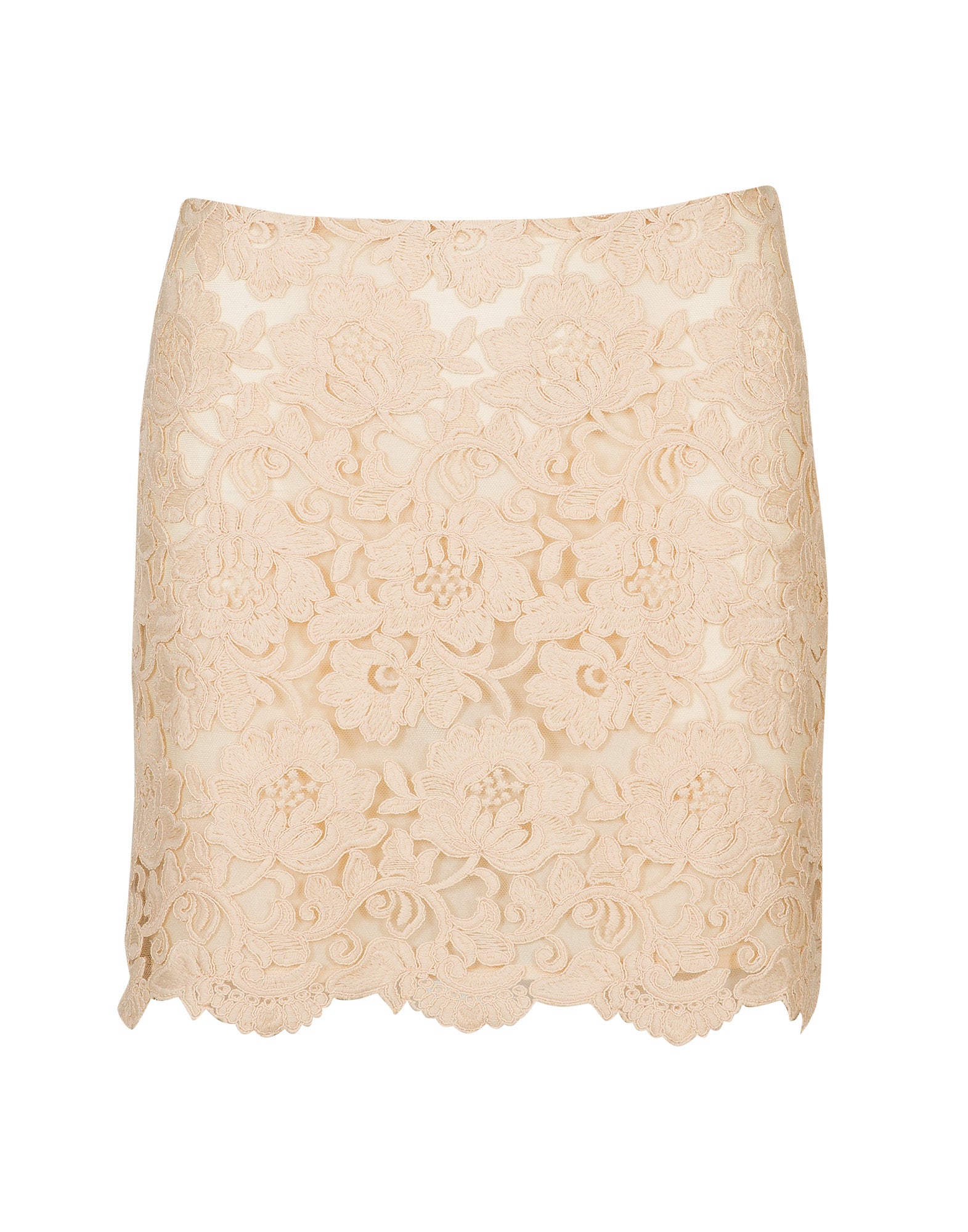 Gonna Corta in Macramè su Tulle