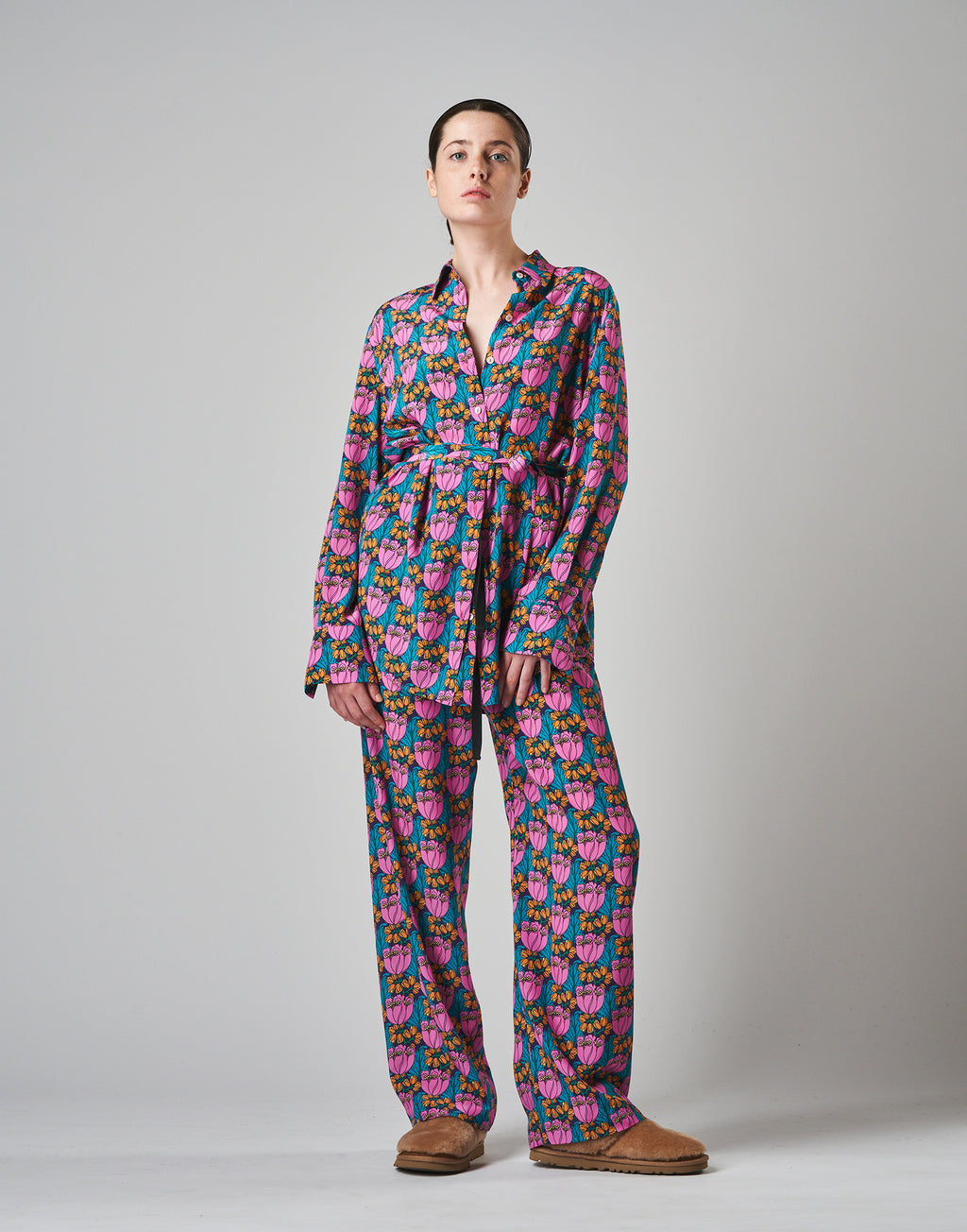 Pantaloni in Seta Liberty a Palazzo