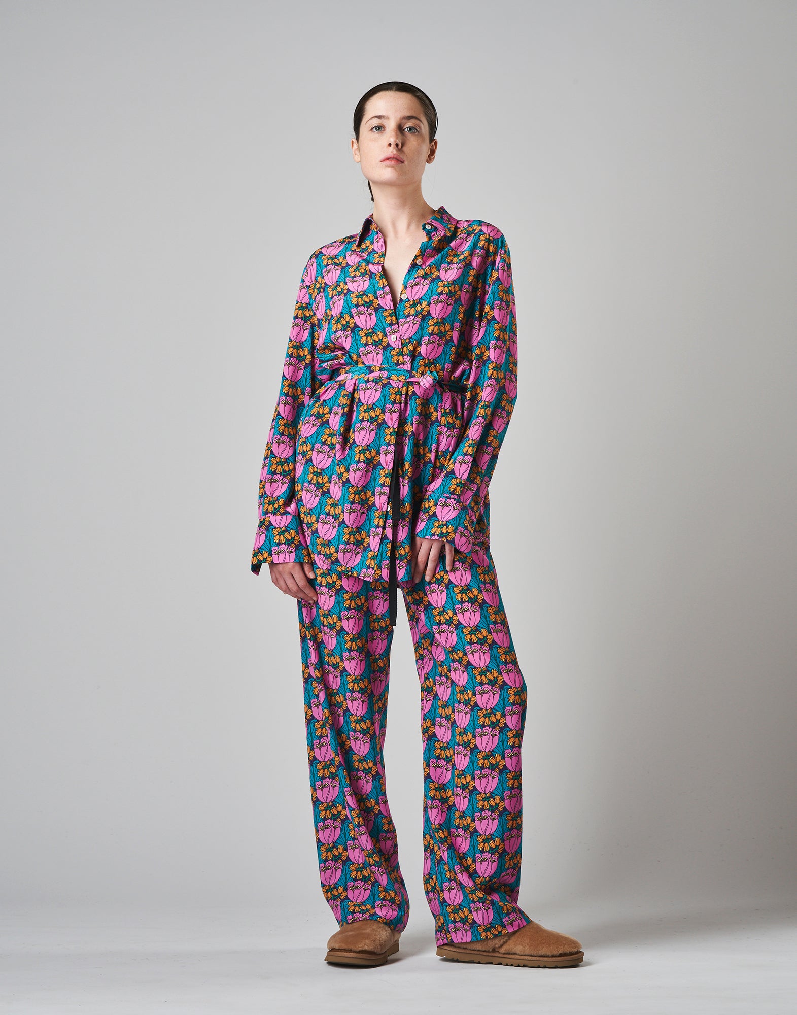 Pantaloni in Seta Liberty a Palazzo
