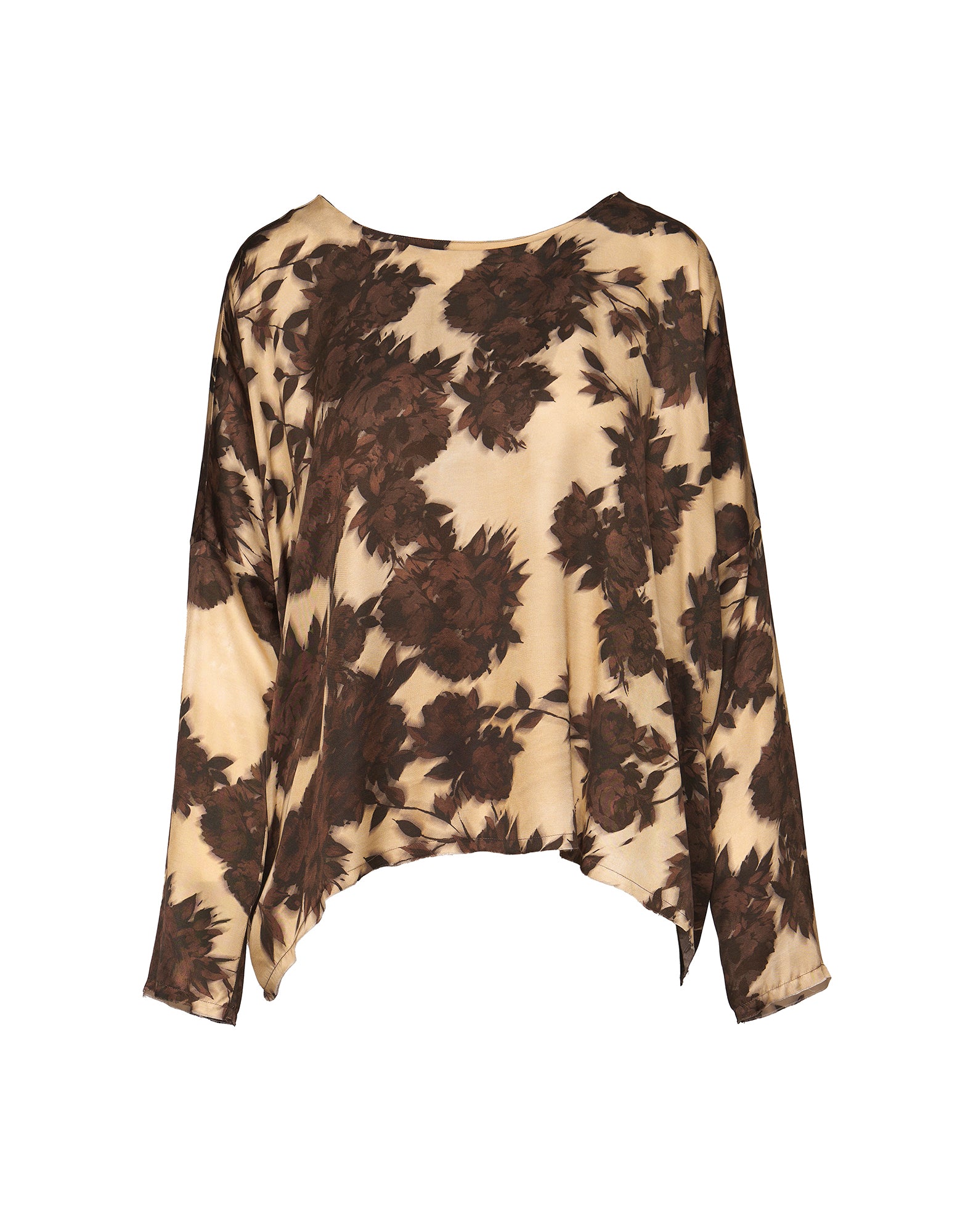 Casacca Morbida in Twill con Stampa Floreale