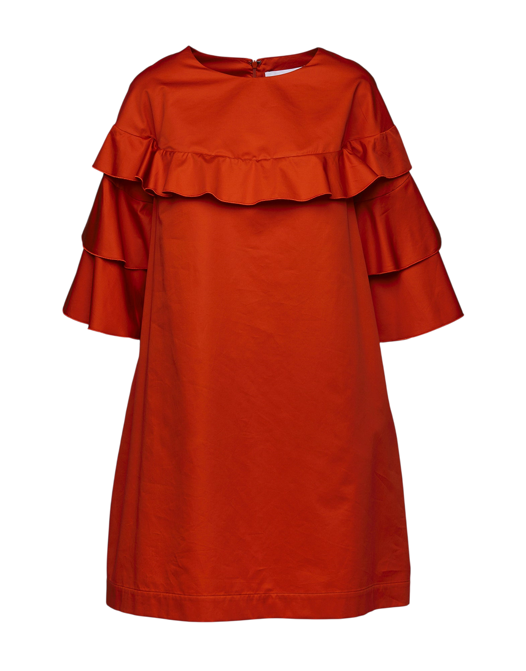 Dress with Ruffles in Mako Cotton