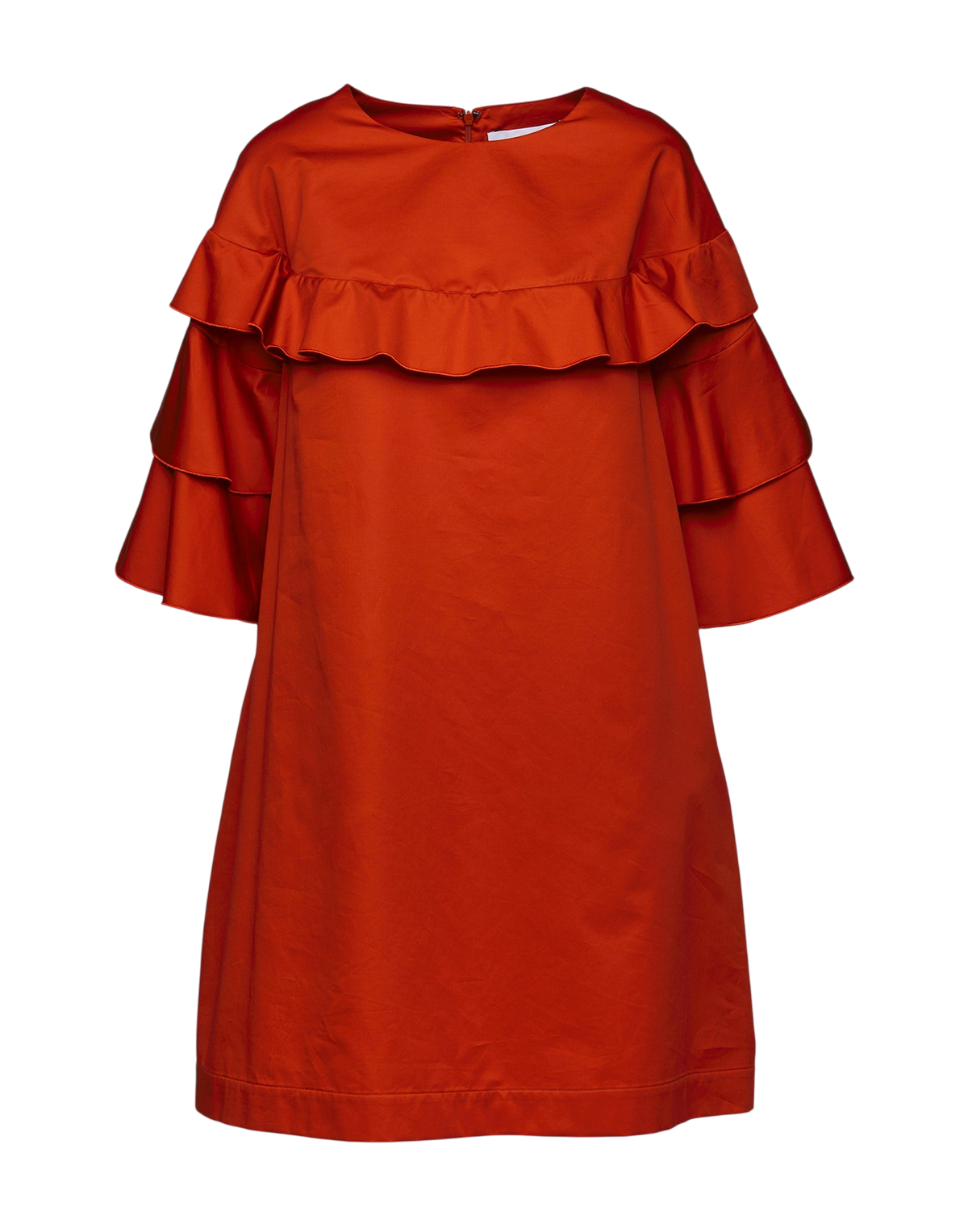 Dress with Ruffles in Mako Cotton