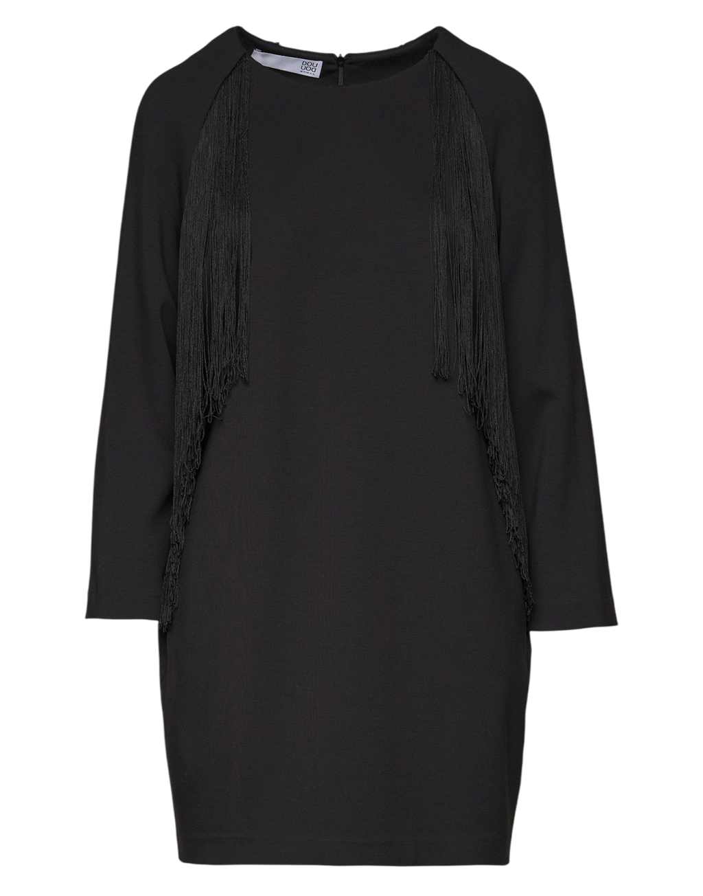Black Milano Stitch Sack Dress