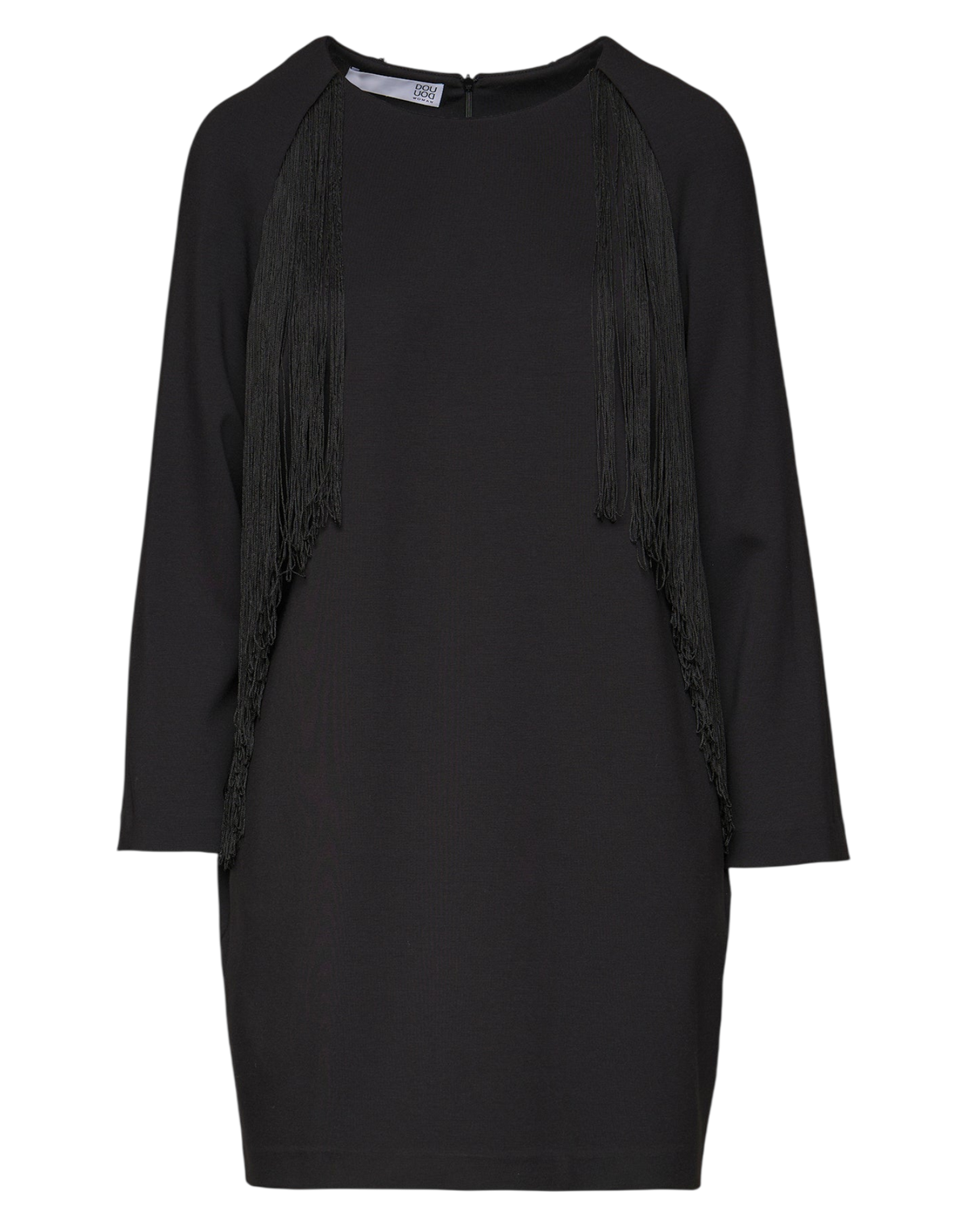 Black Milano Stitch Sack Dress
