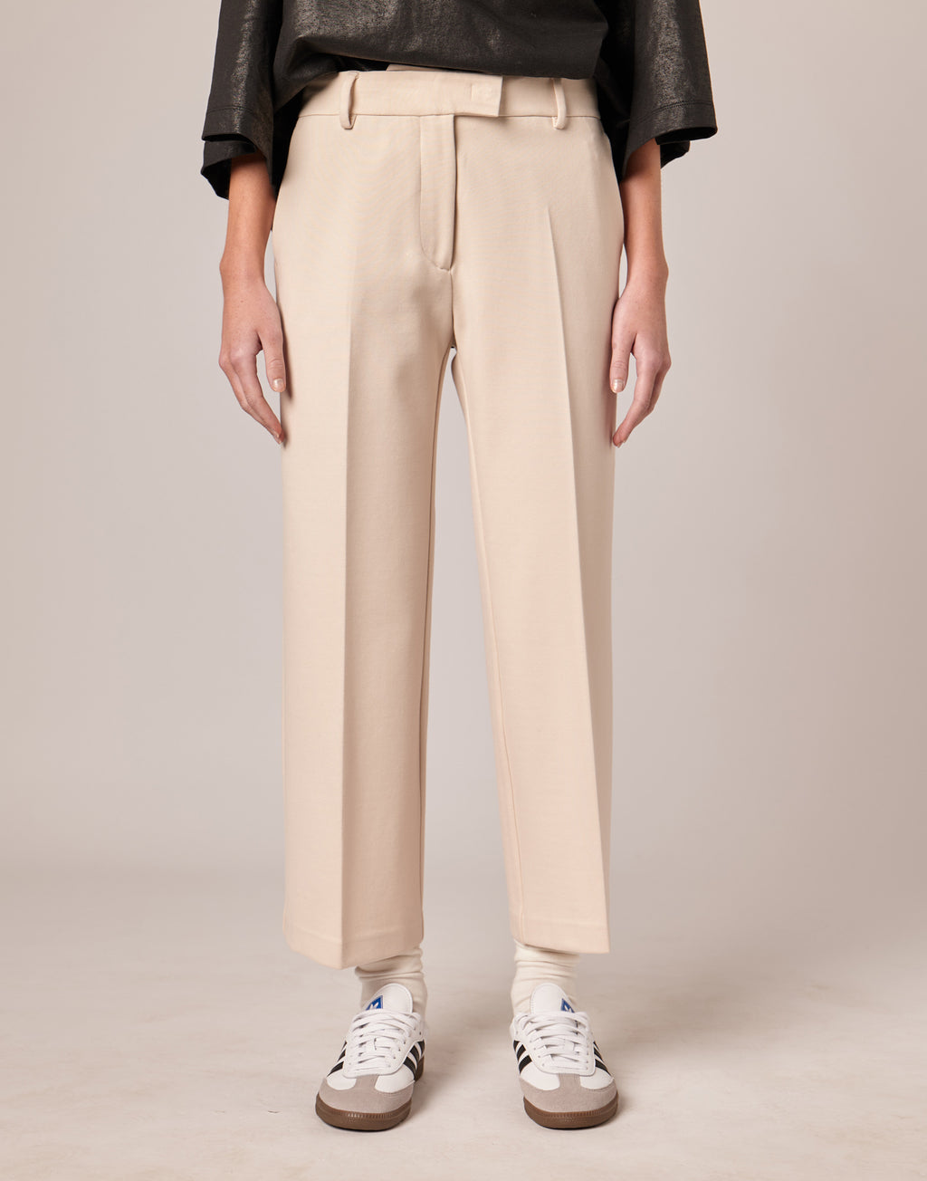 Pantalone Lungo Flair in Punto Milano Stucco