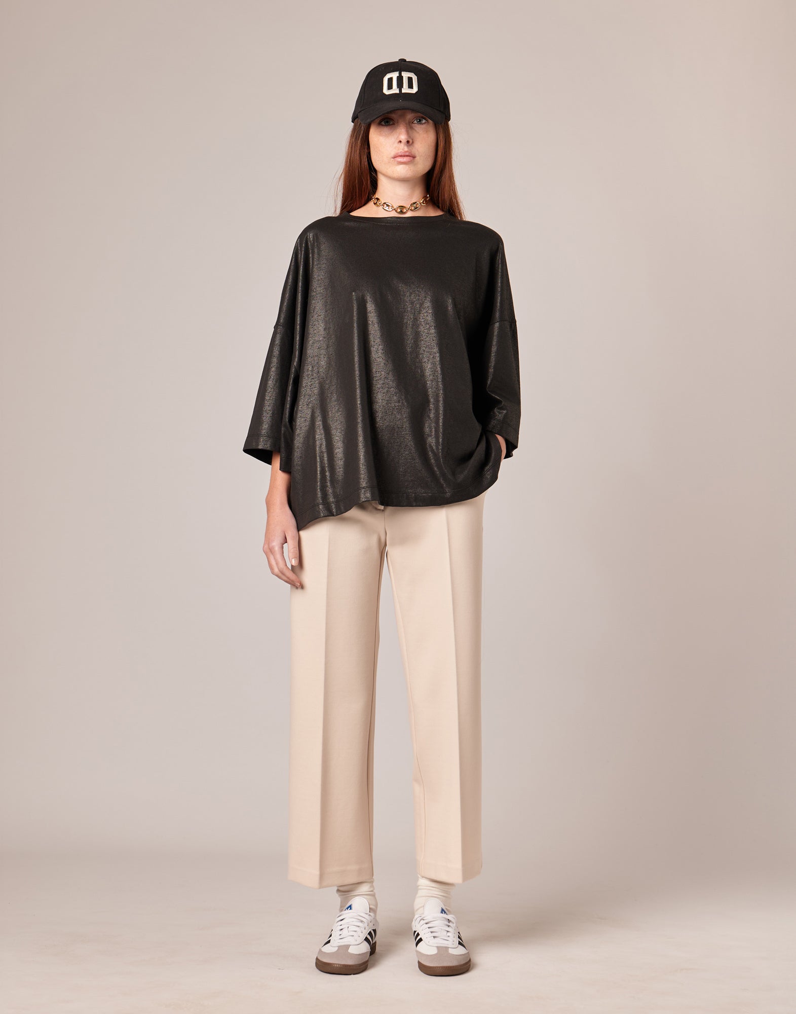 Pantalone Lungo Flair in Punto Milano Stucco