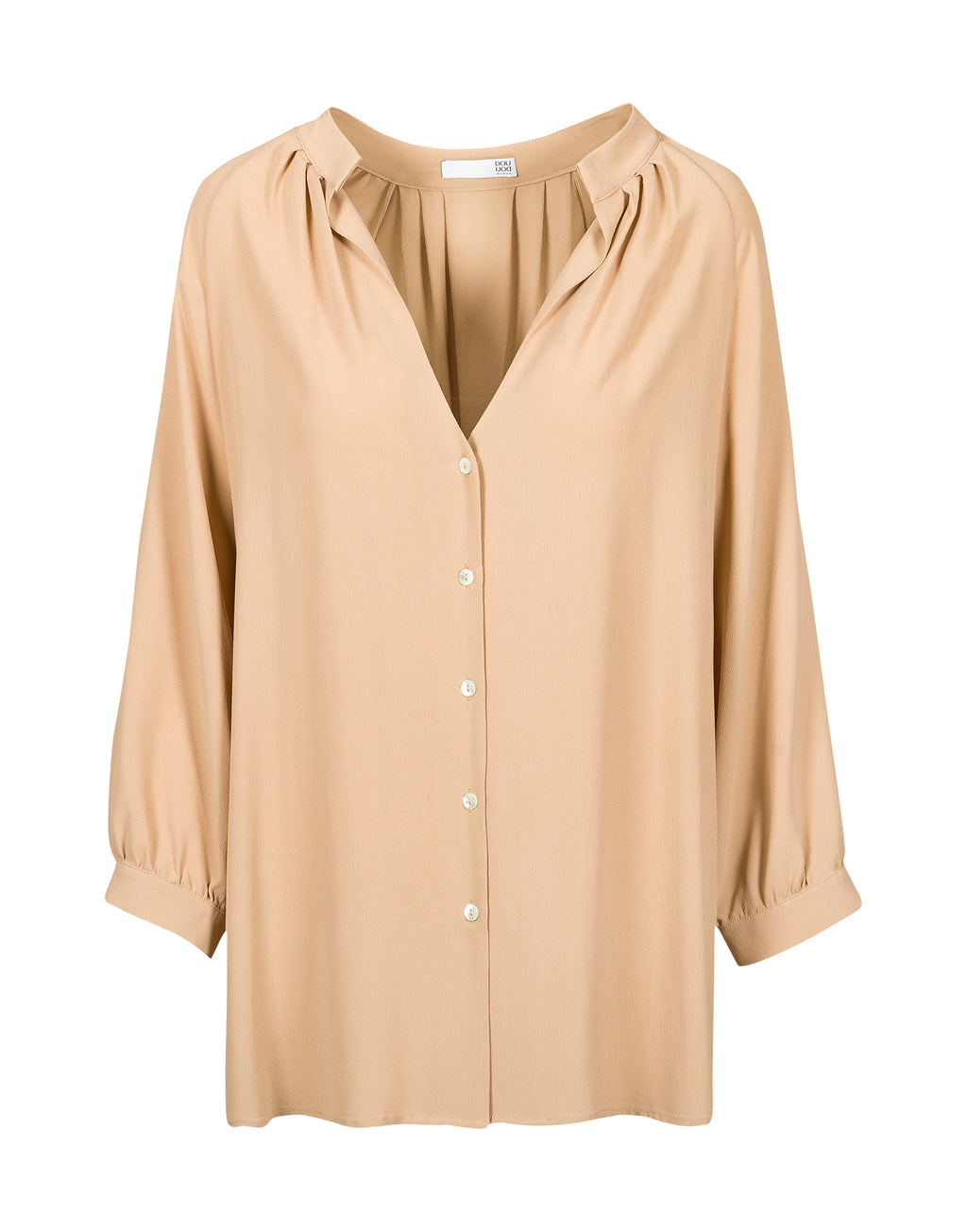 Camicia in Misto Seta Nude