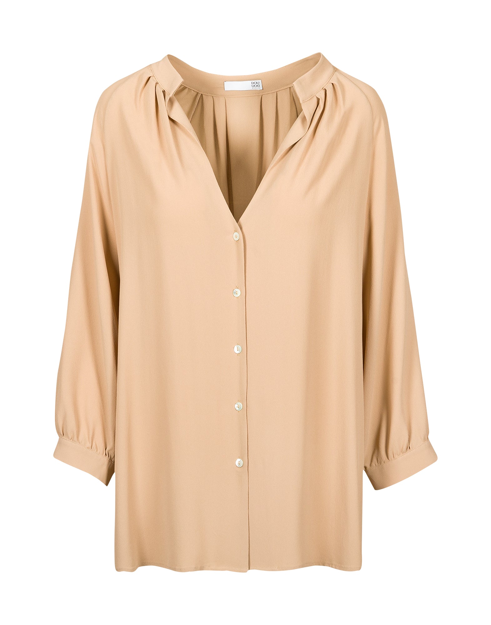 Camicia in Misto Seta Nude