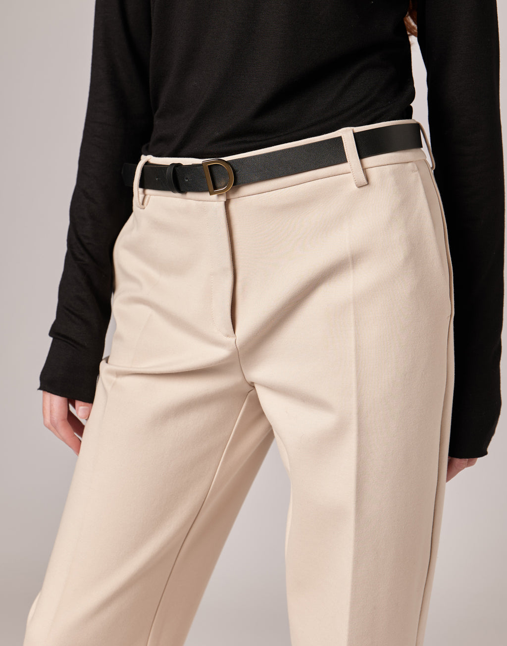 Pantaloni a Uomo in Punto Milano Stucco