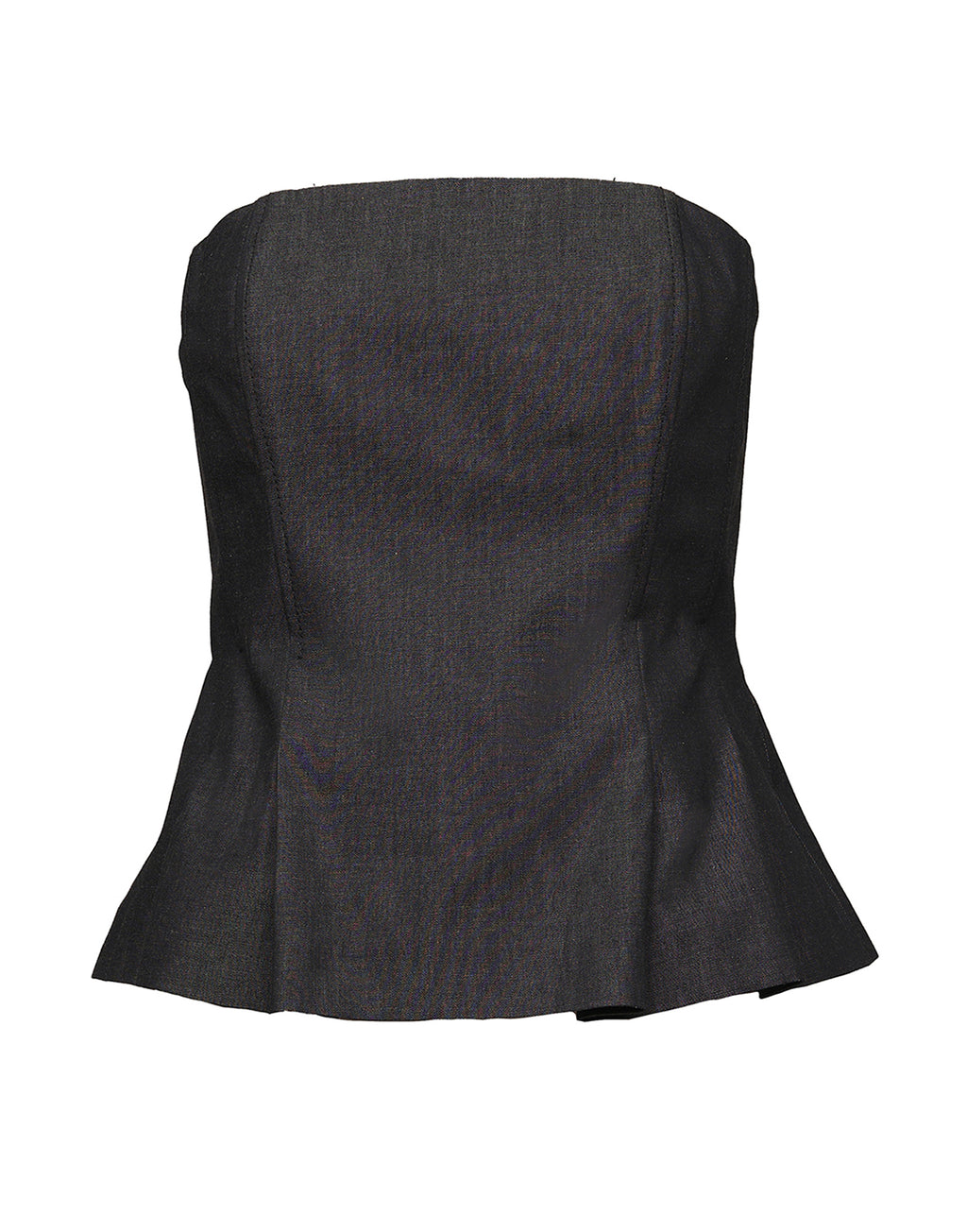 Top Decollete in Taylored Black Denim