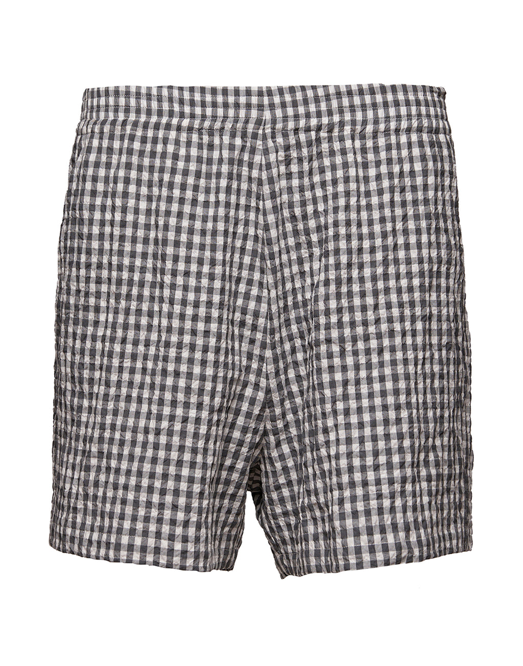 Shorts in Vichy Embossed Off White/Steel