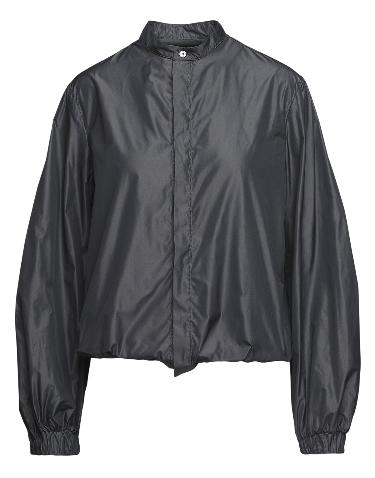 Chemise col mao en taffetas fonte