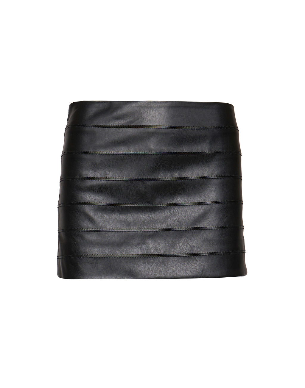 Minigonna in Eco Vintage Leather Nera