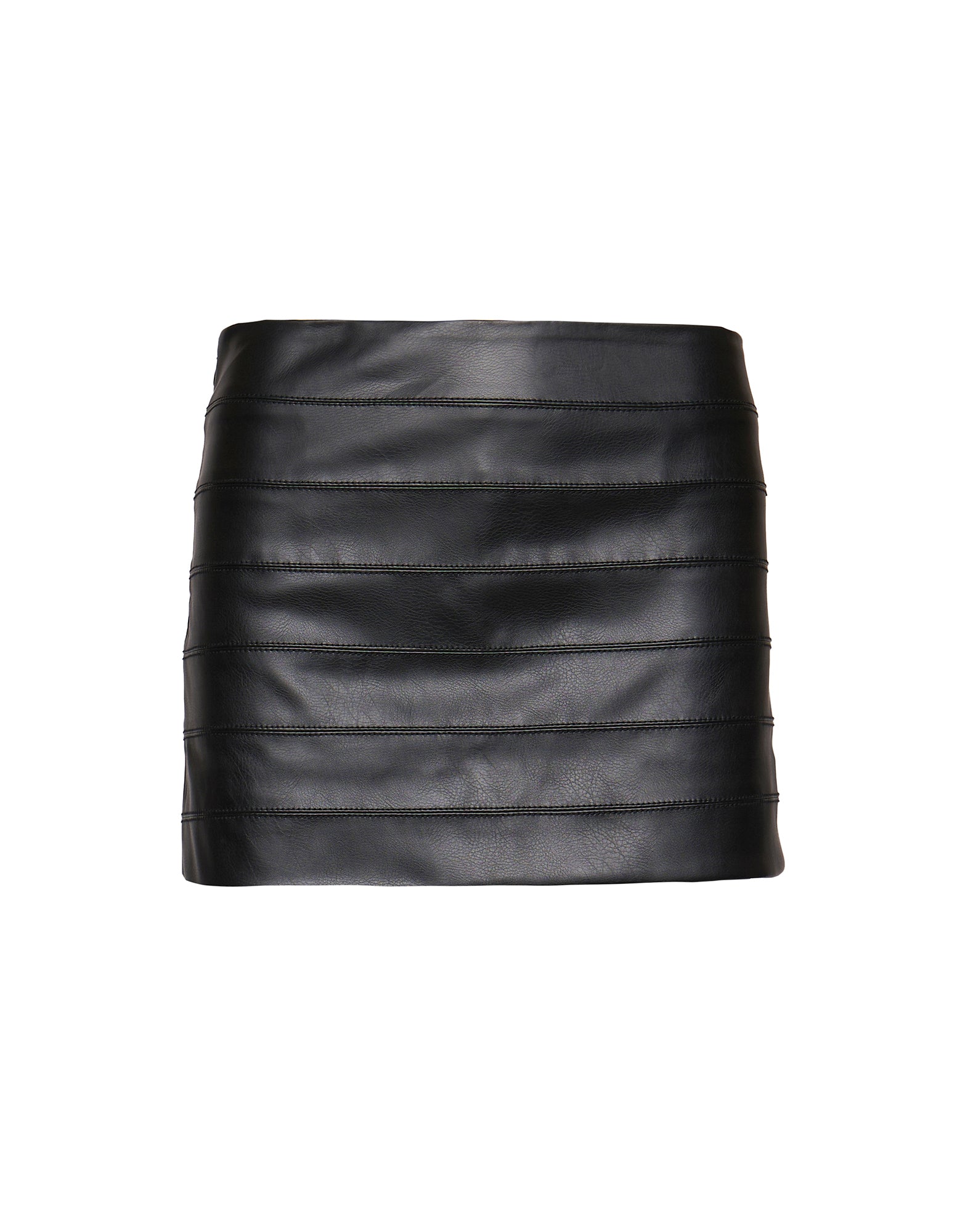 Minigonna in Eco Vintage Leather Nera