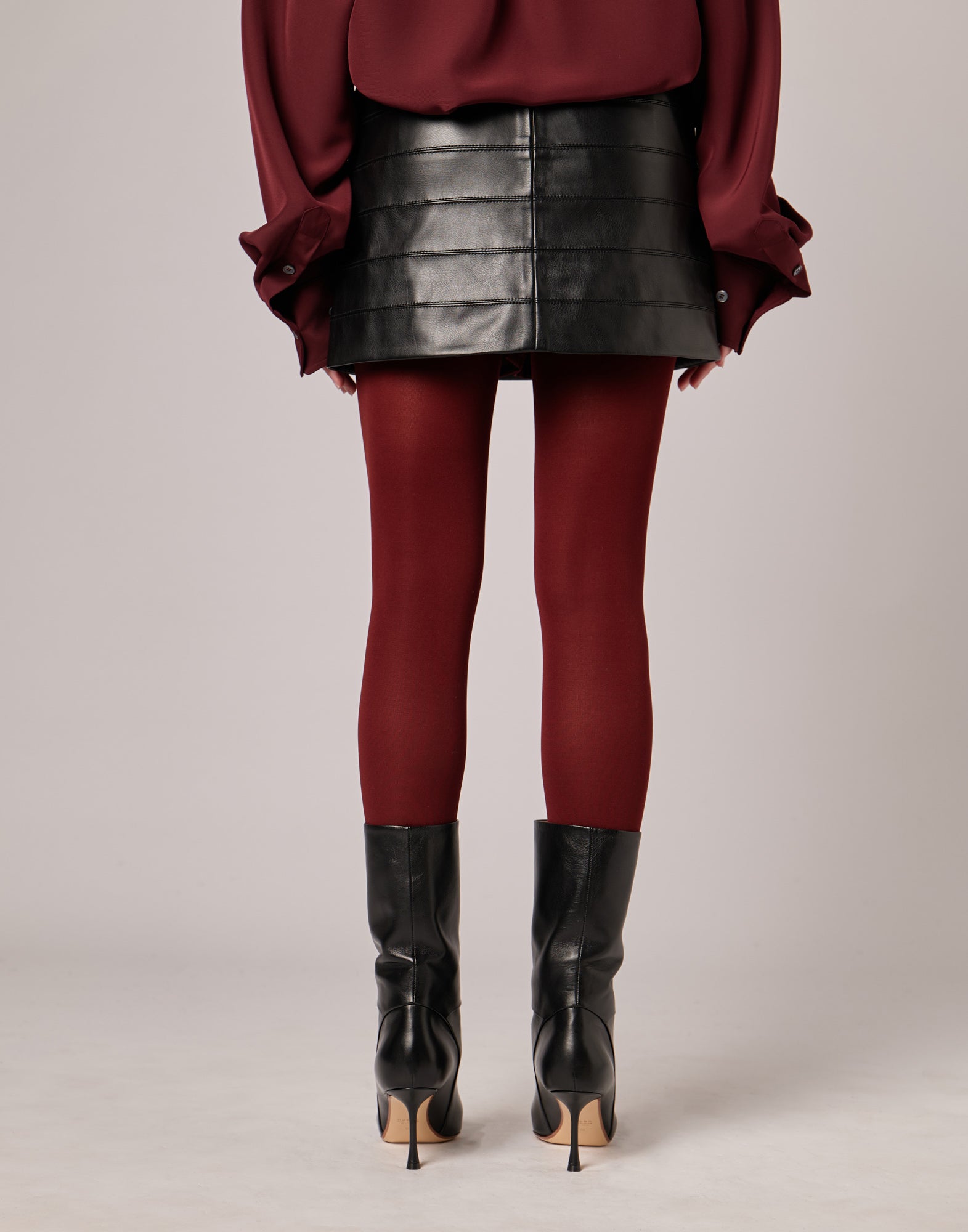 Minigonna in Eco Vintage Leather Nera